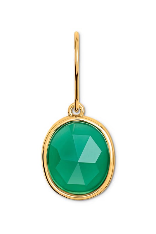 Women Fashionable Hoop Earring, Green