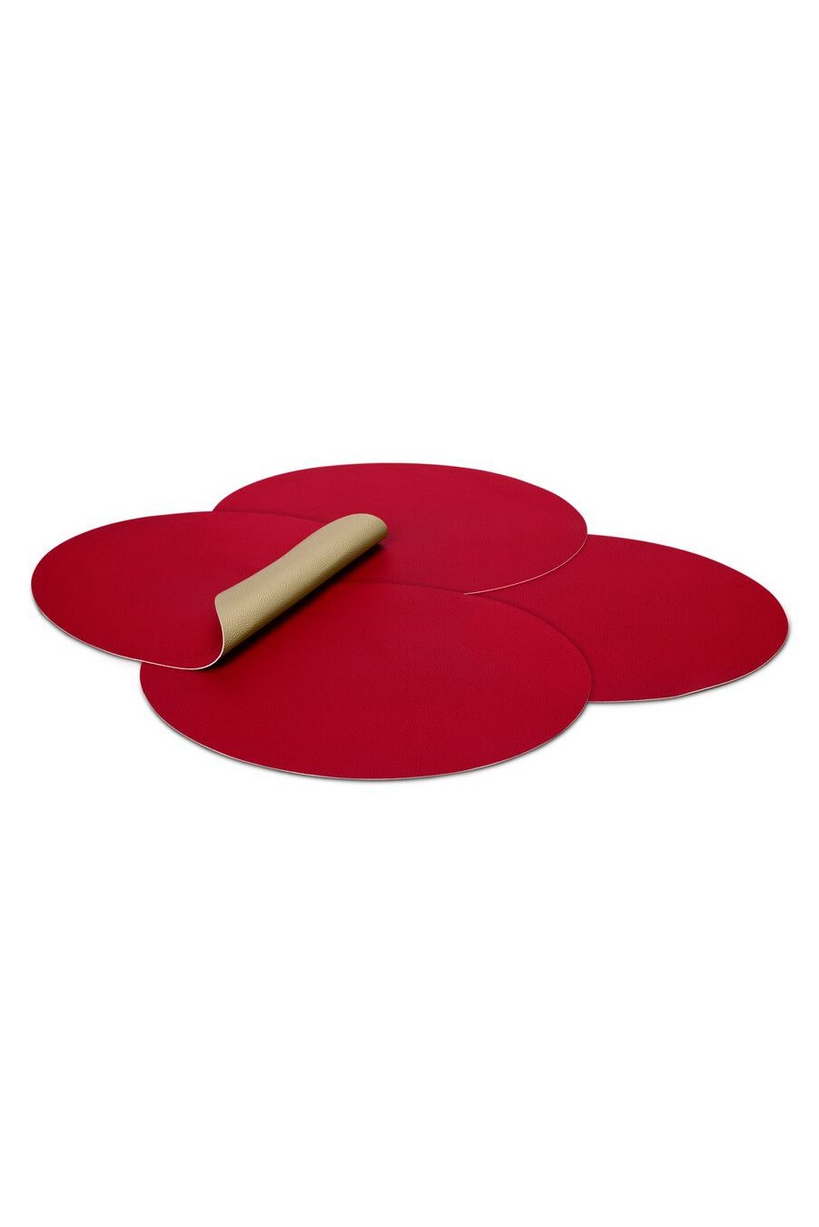 4 Pieces Place Mats, Red