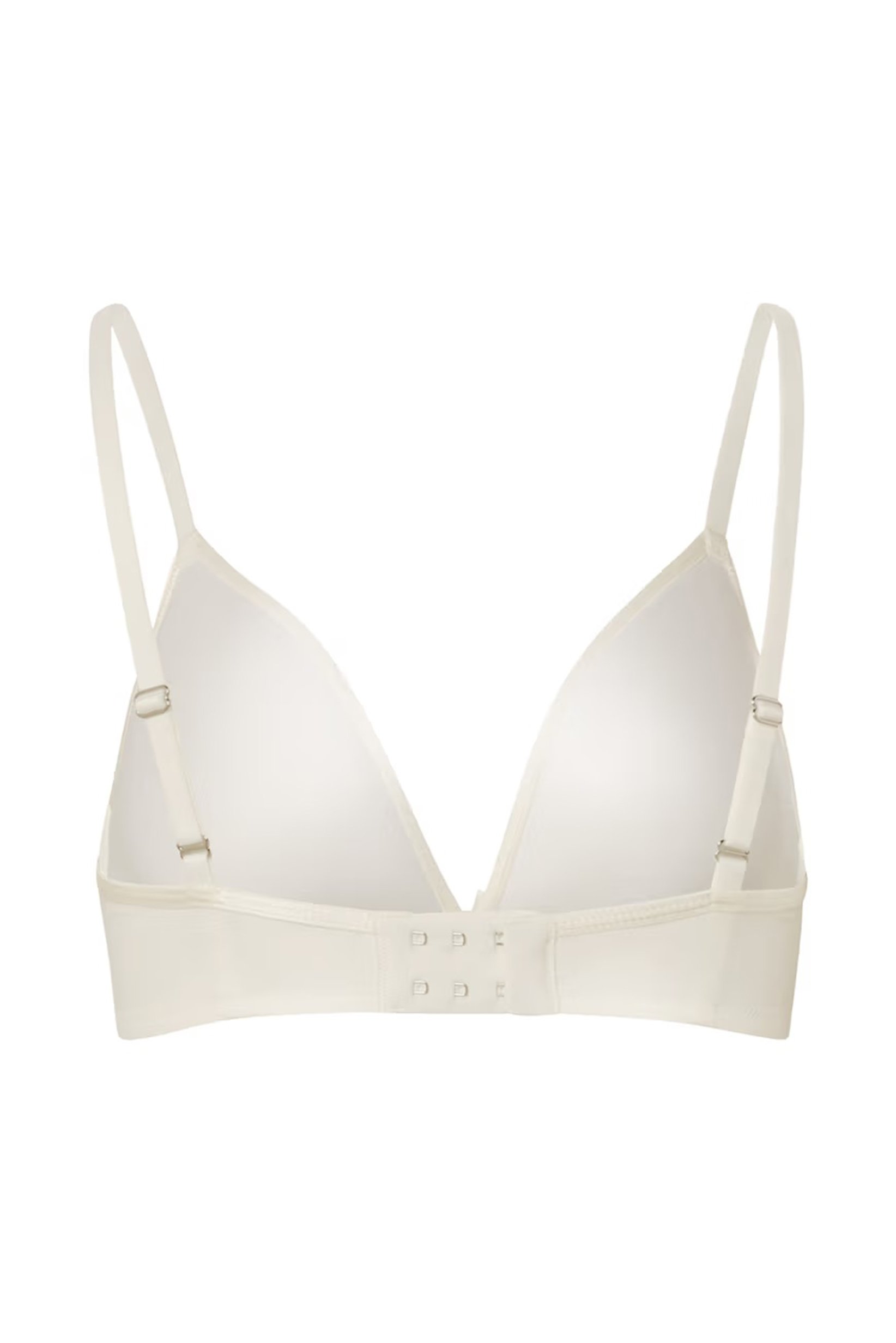 Women Textured Lightly Padded Bra, Cream