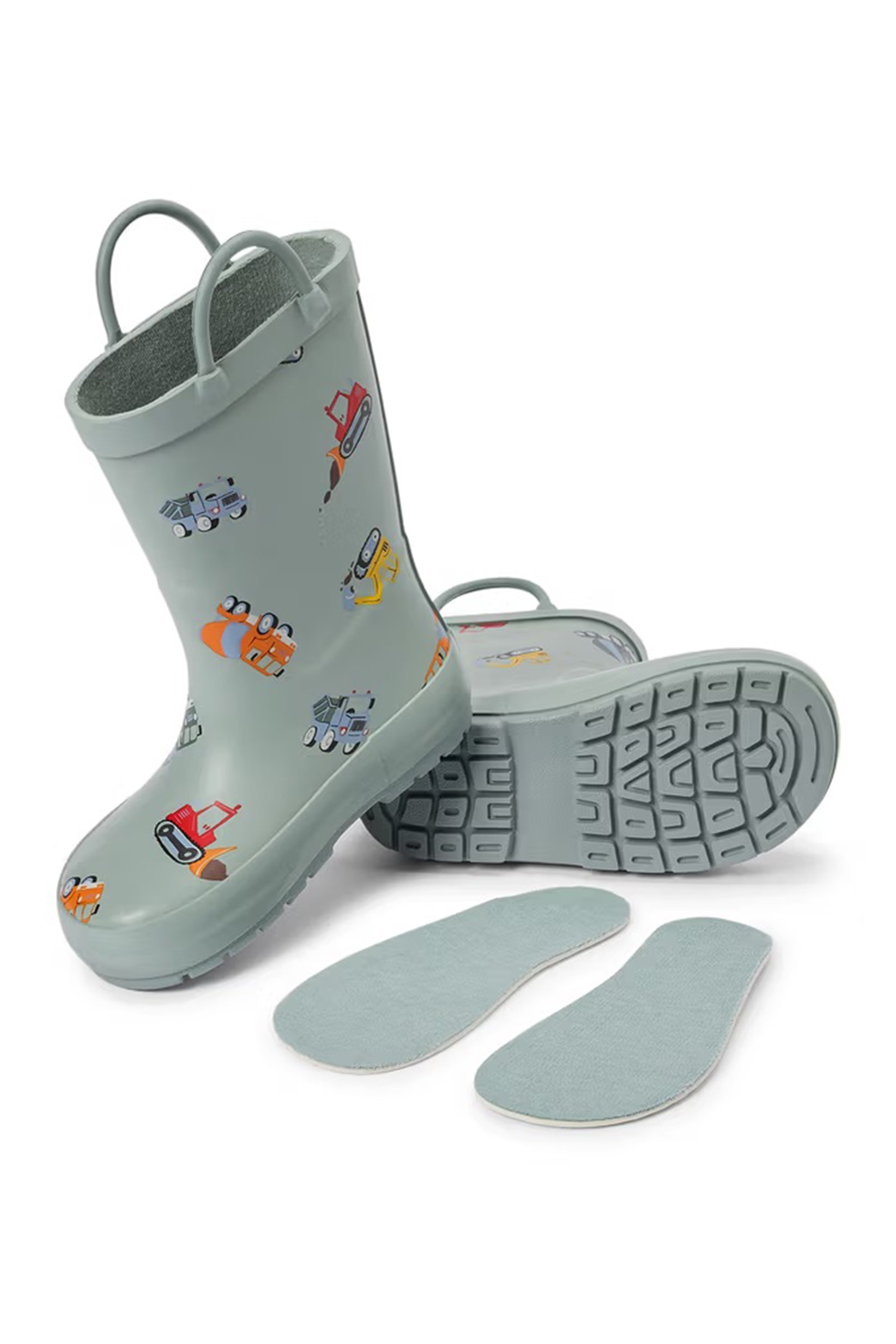 Toddlers Girl Slip On Rain Boots, Multicolor