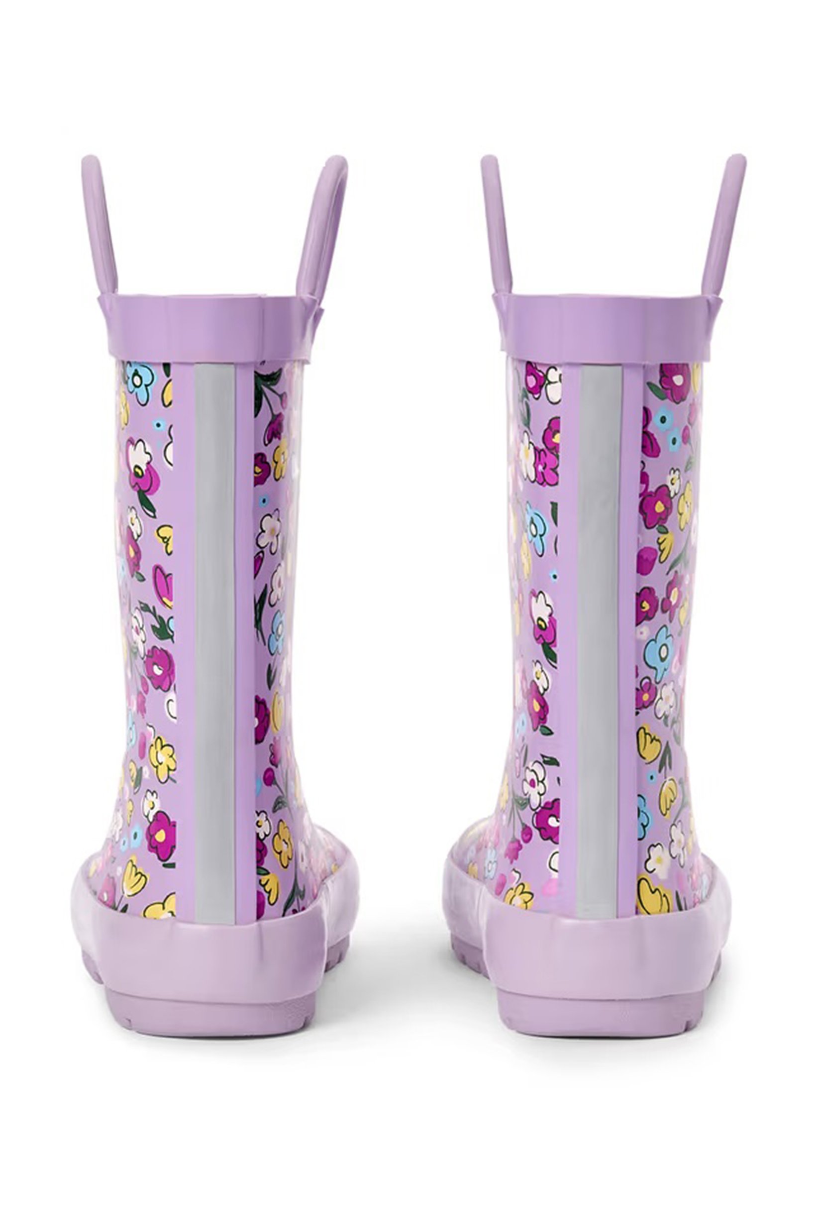 Kids Girl Floral Pattern Slip on Rain Boots, Multicolor