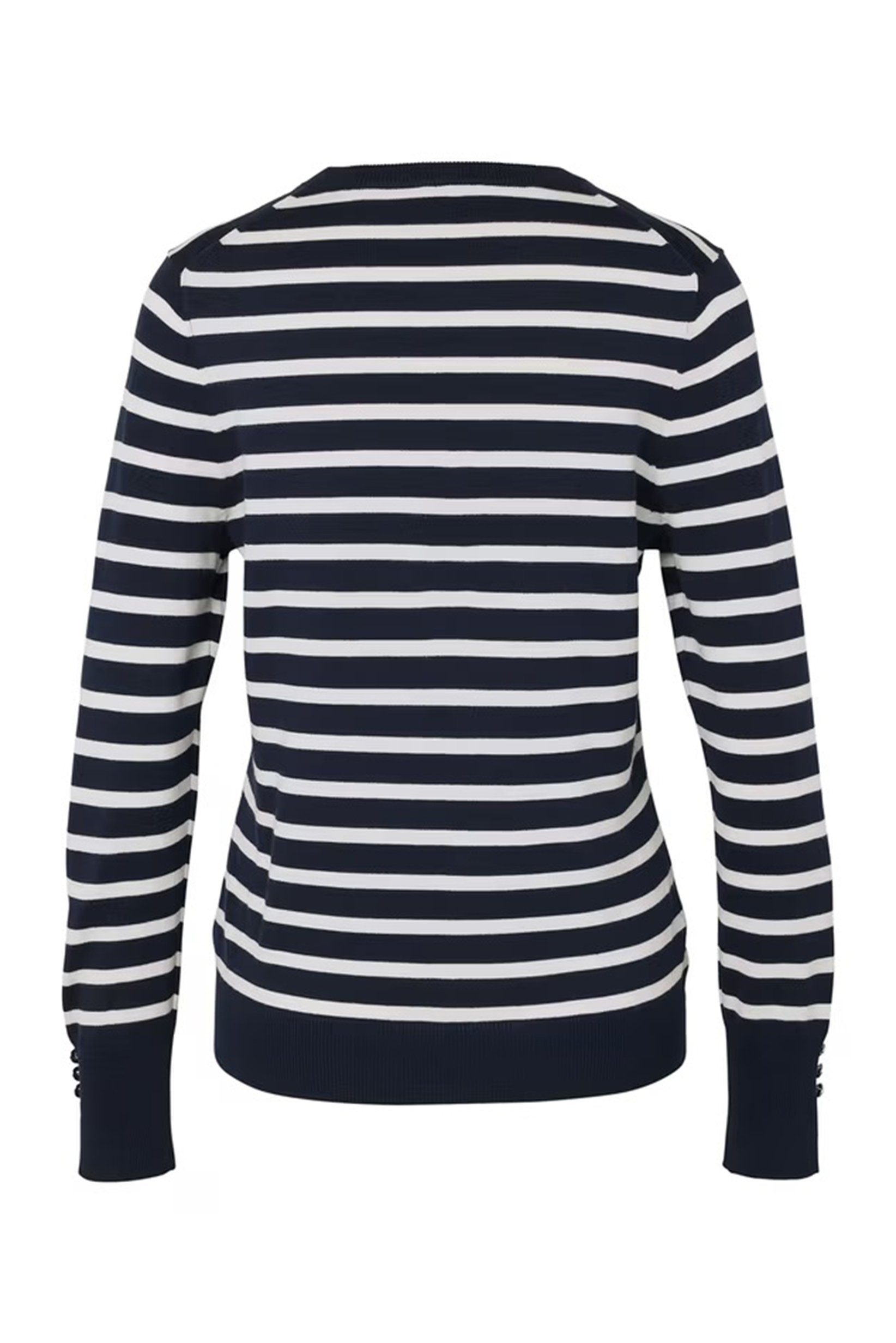 Women Crew Neck Long Sleeve Stripe Sweater, Multicolor