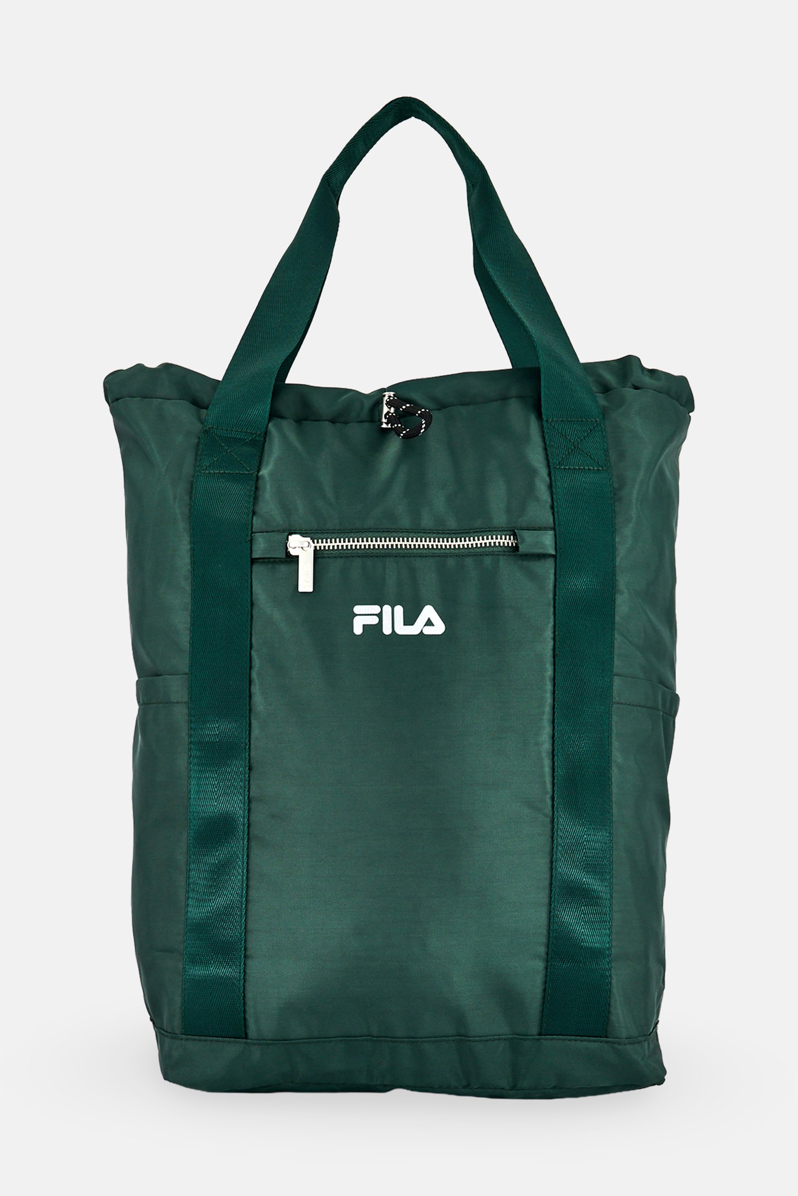 Men Brand Logo Backpack, Dark Green