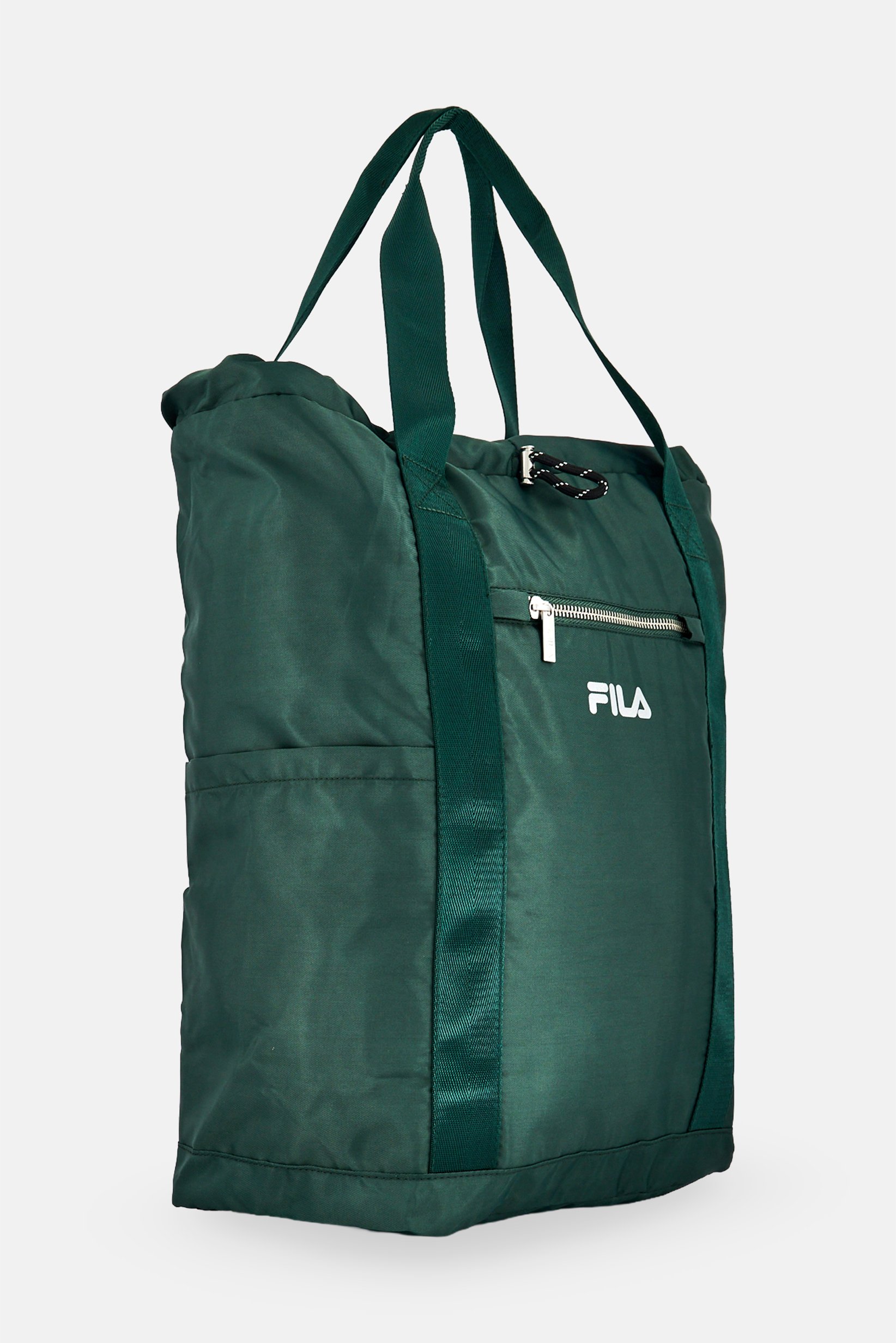 Men Brand Logo Backpack, Dark Green