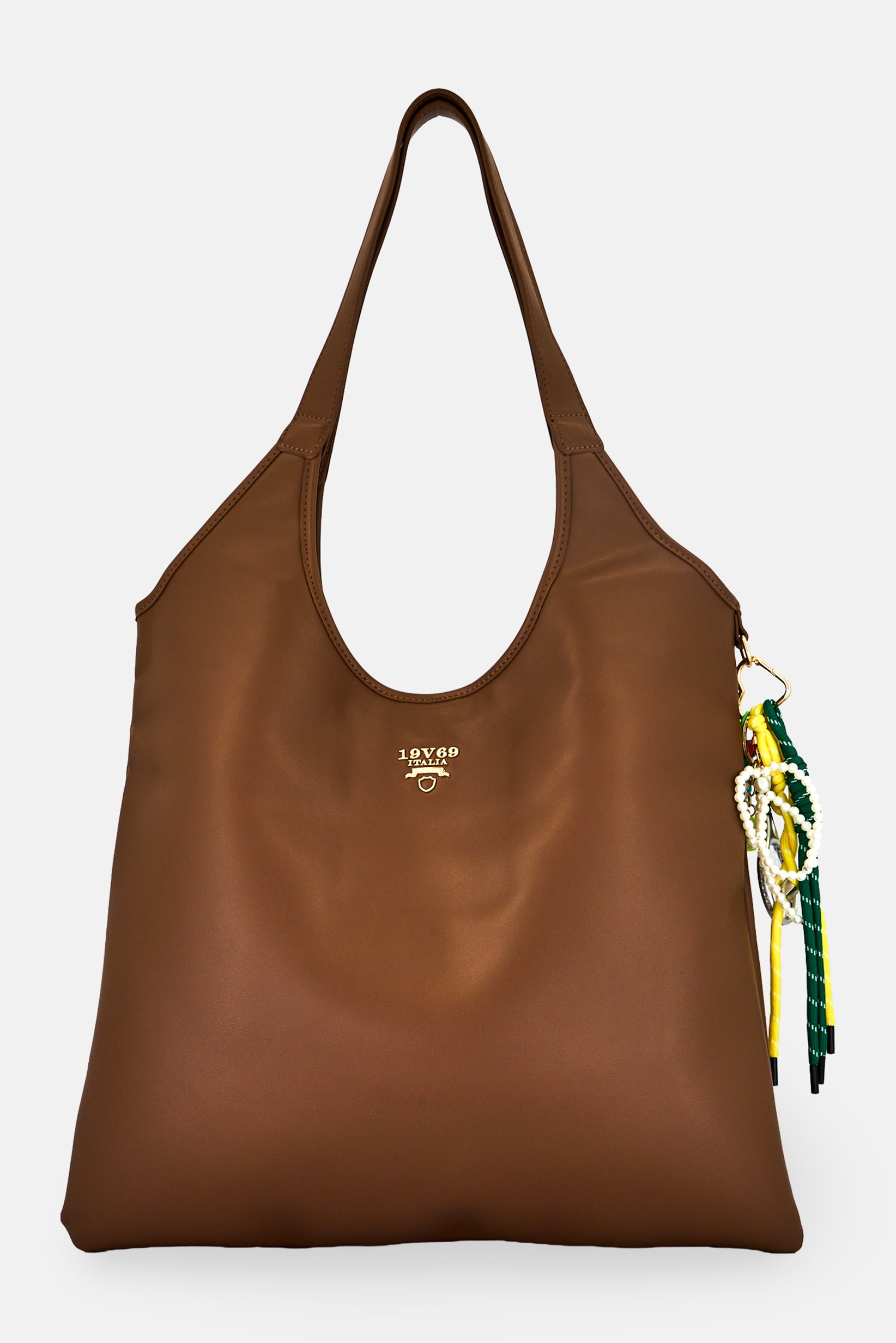 Women Brand Logo Tote Bag, Brown