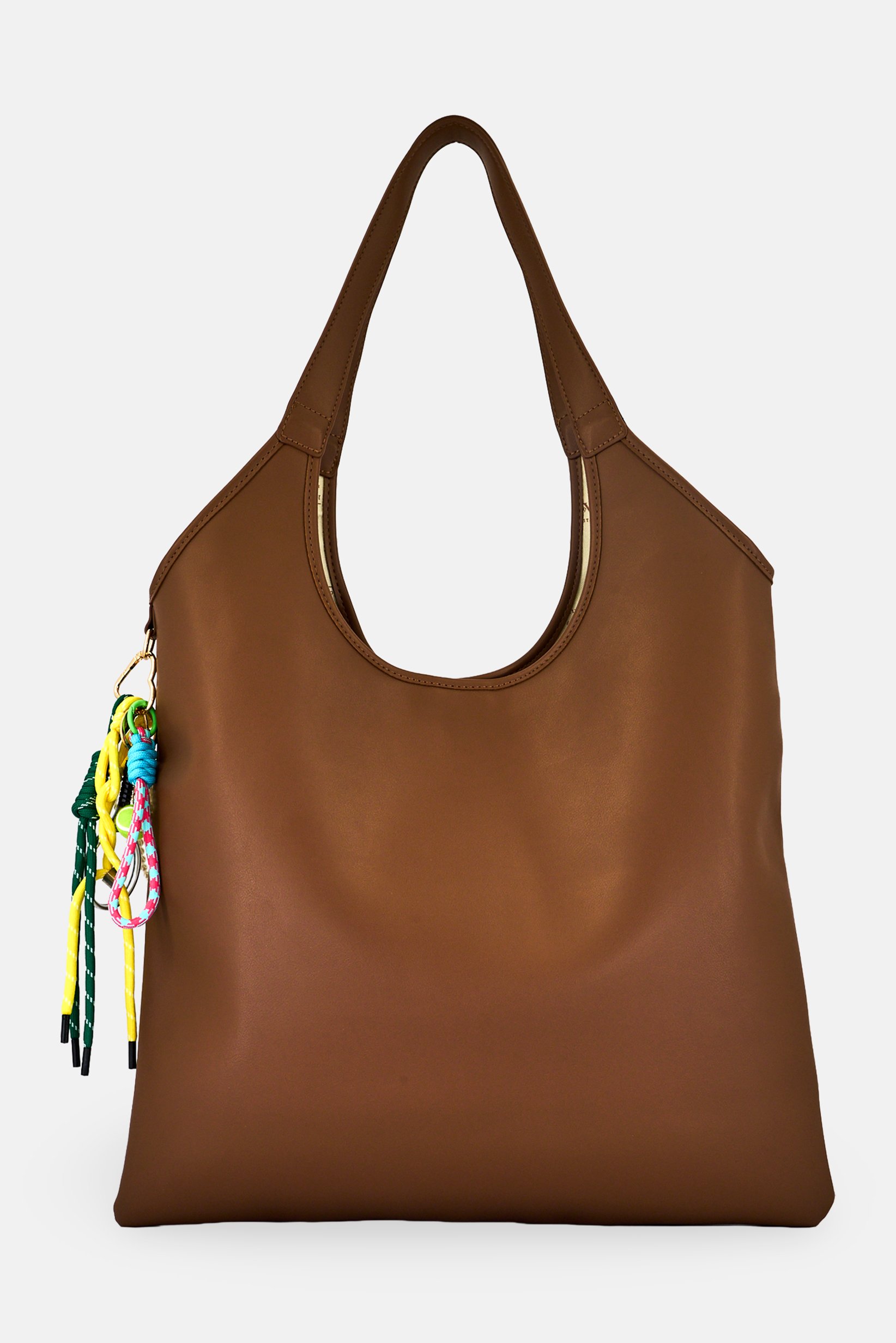 Women Brand Logo Tote Bag, Brown