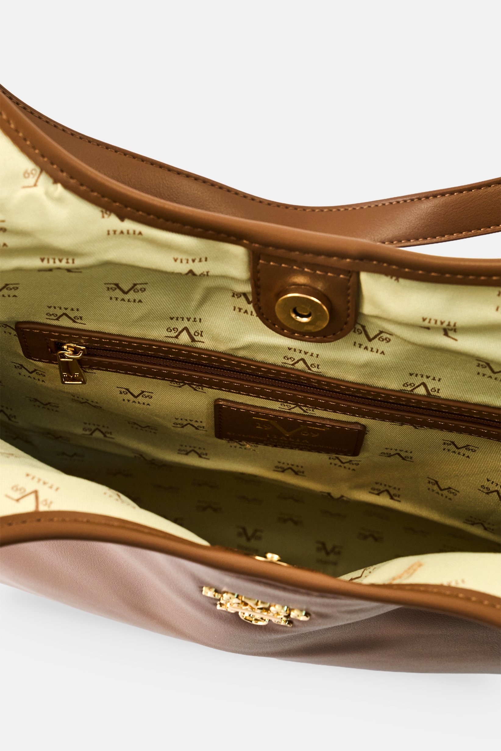 Women Brand Logo Tote Bag, Brown
