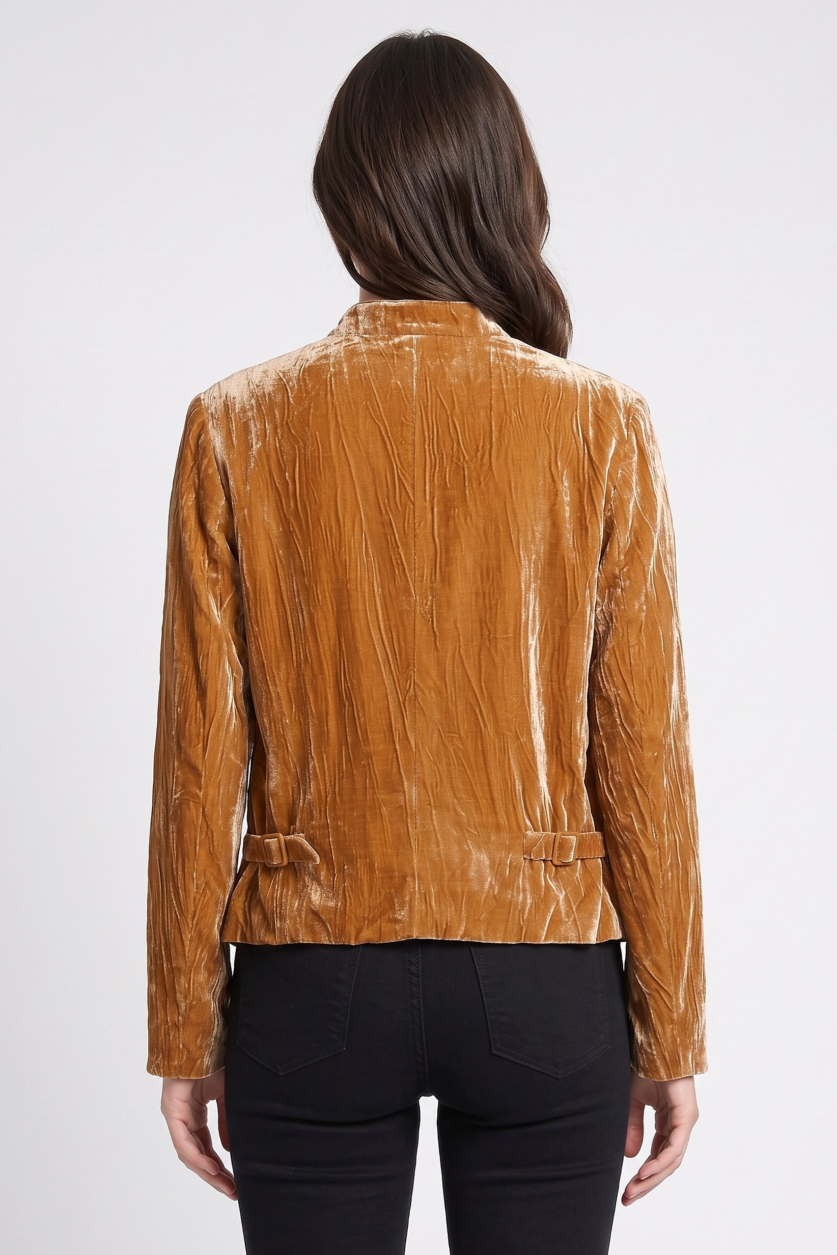 Emporio Armani Women Regular Fit Textured Casual Blazer, Brown
