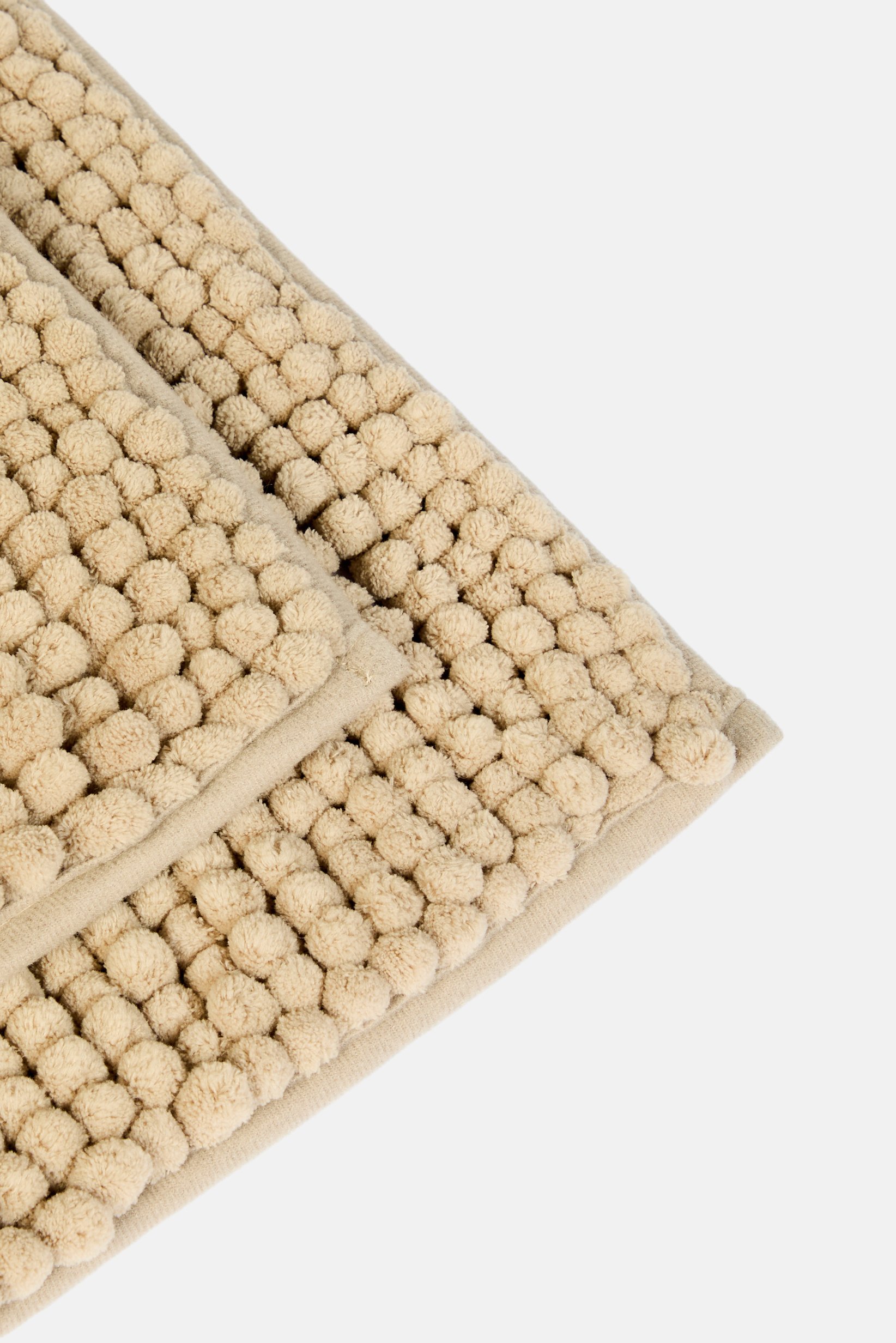 2 Pieces Textured Bath Rug Set, Beige