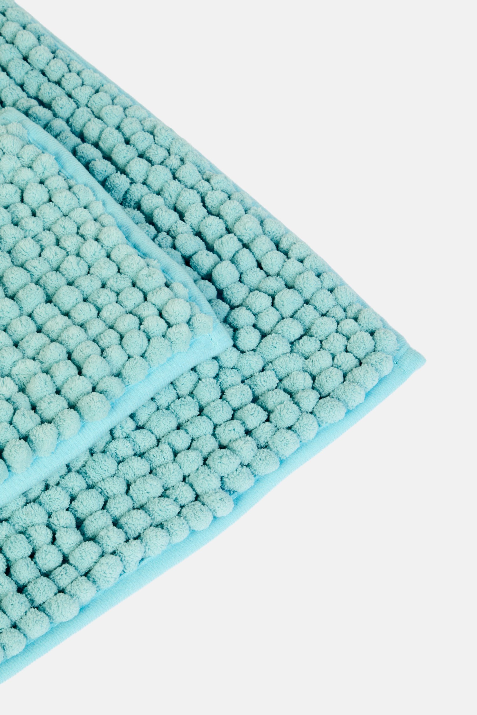 2 Pieces Textured Bath Rug Set, Blue