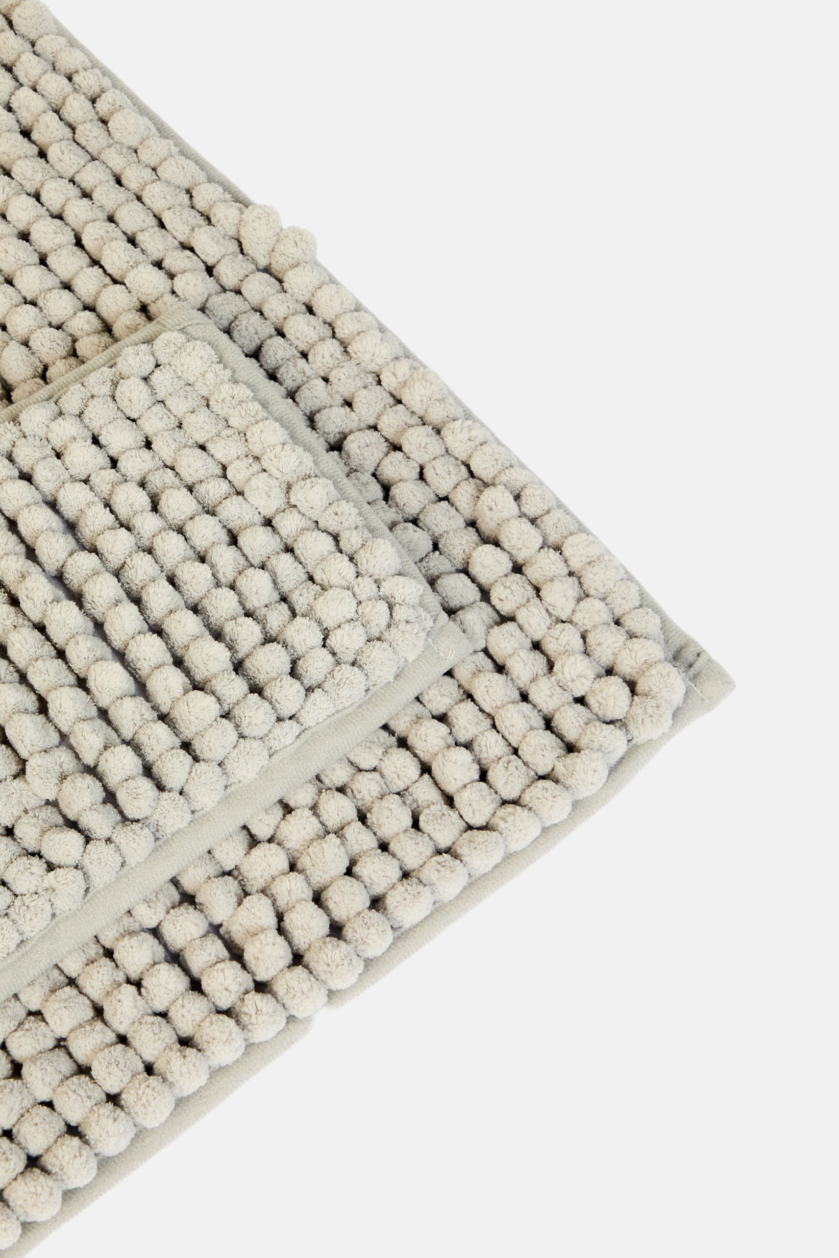 2 Pieces Textured Bath Rug Set, Grey