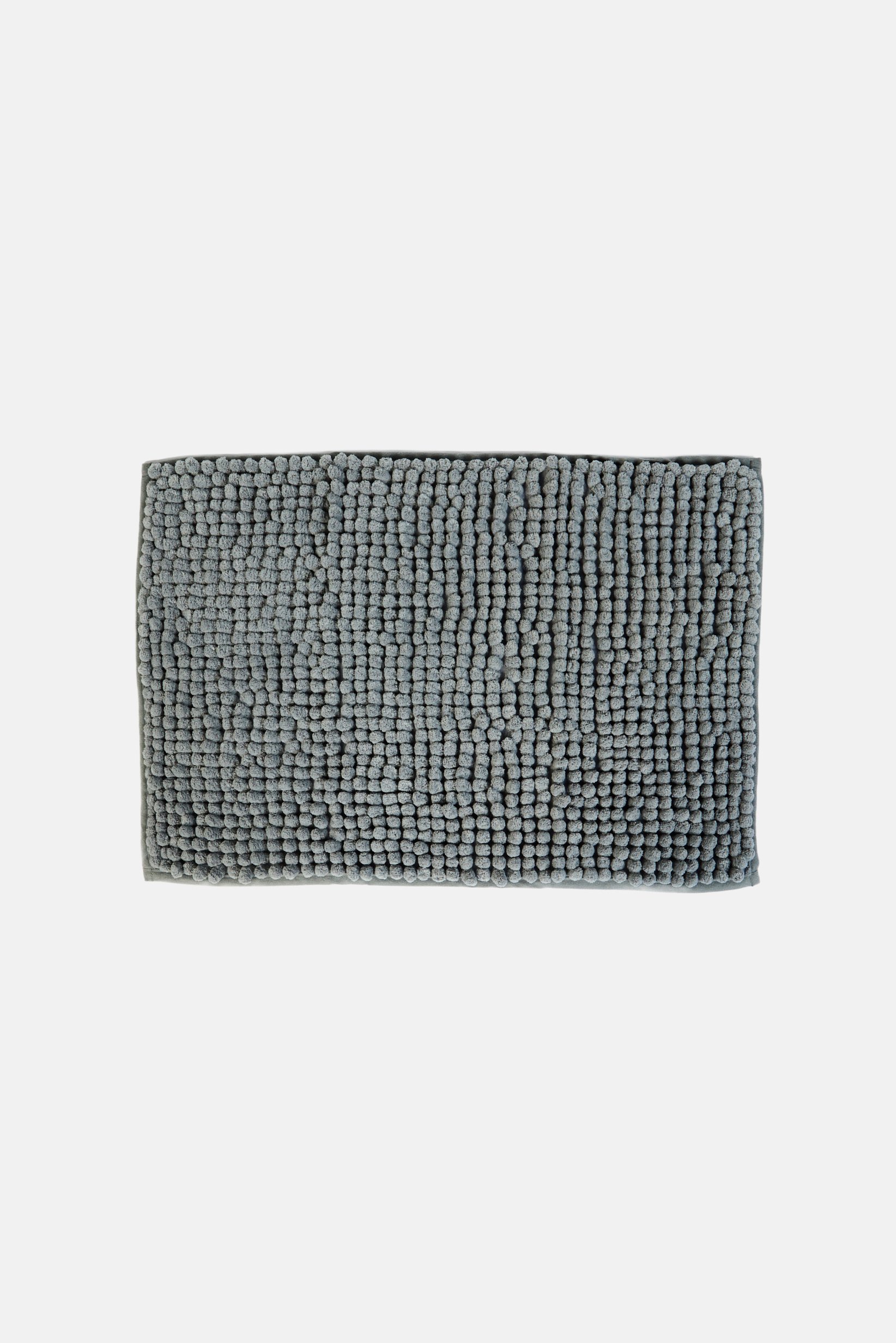 Microfiber Textured Bath Mat, Dark Grey