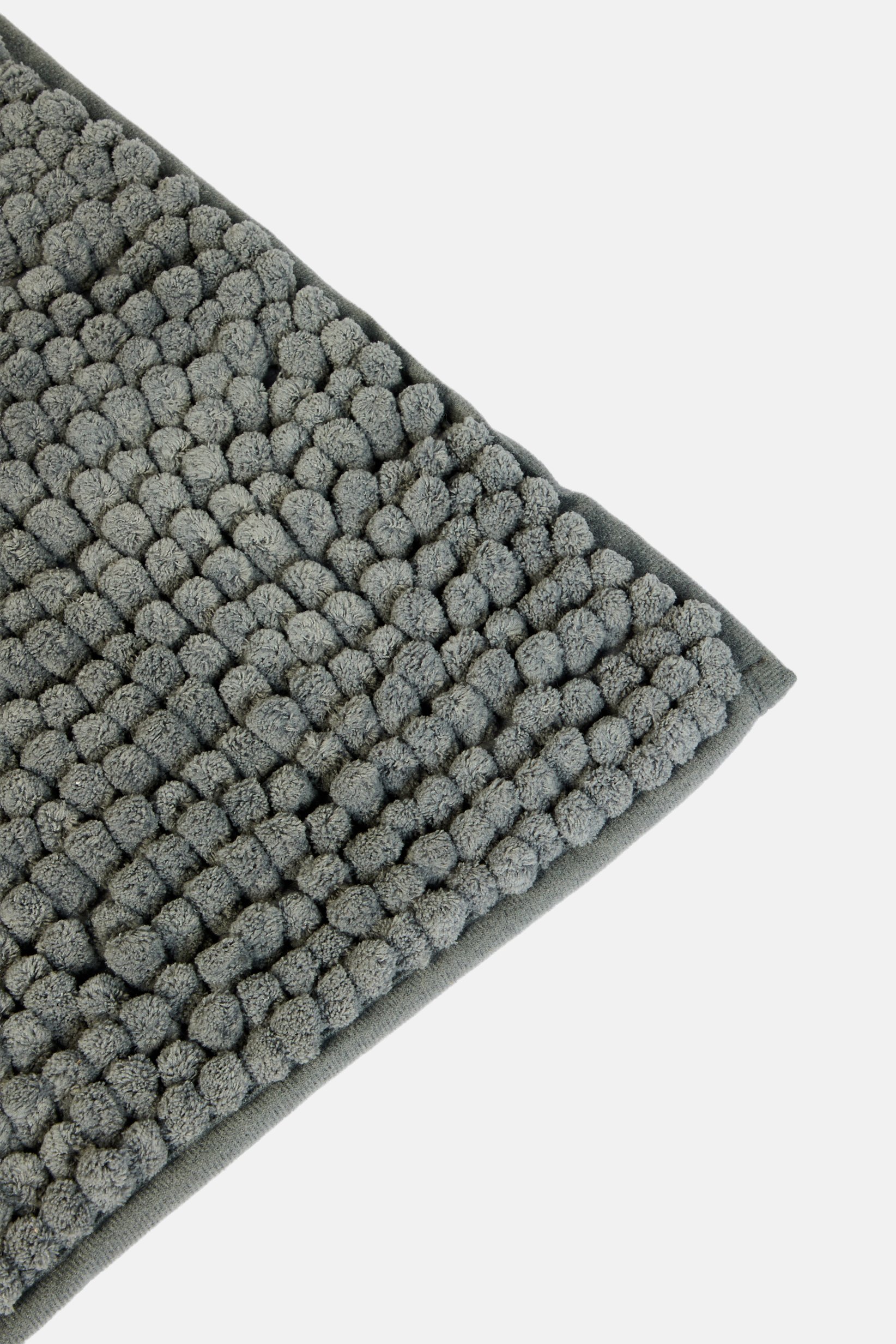 Microfiber Textured Bath Mat, Dark Grey