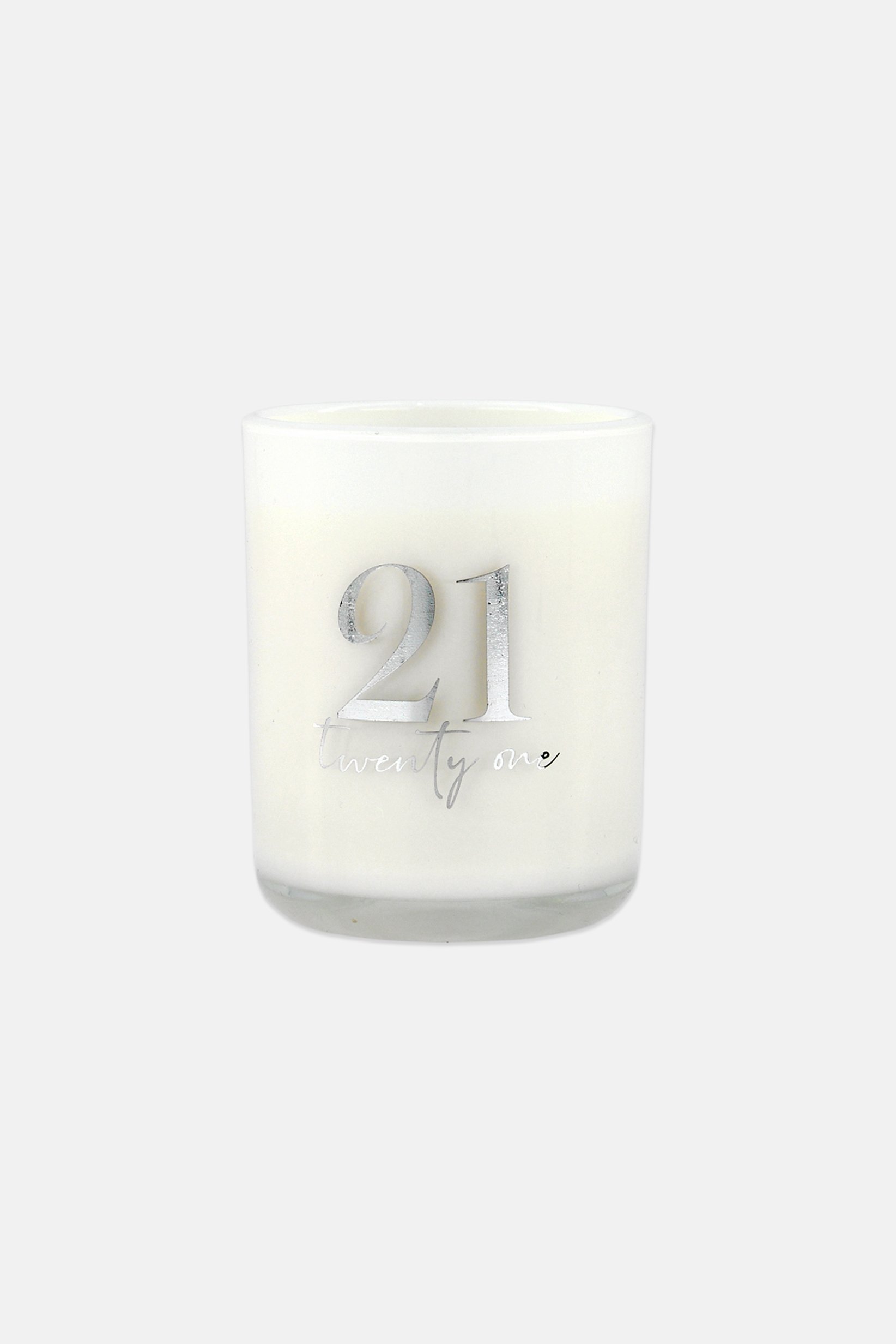 Milestones Age 21 Champagne Scented Soy Wax Candle, White
