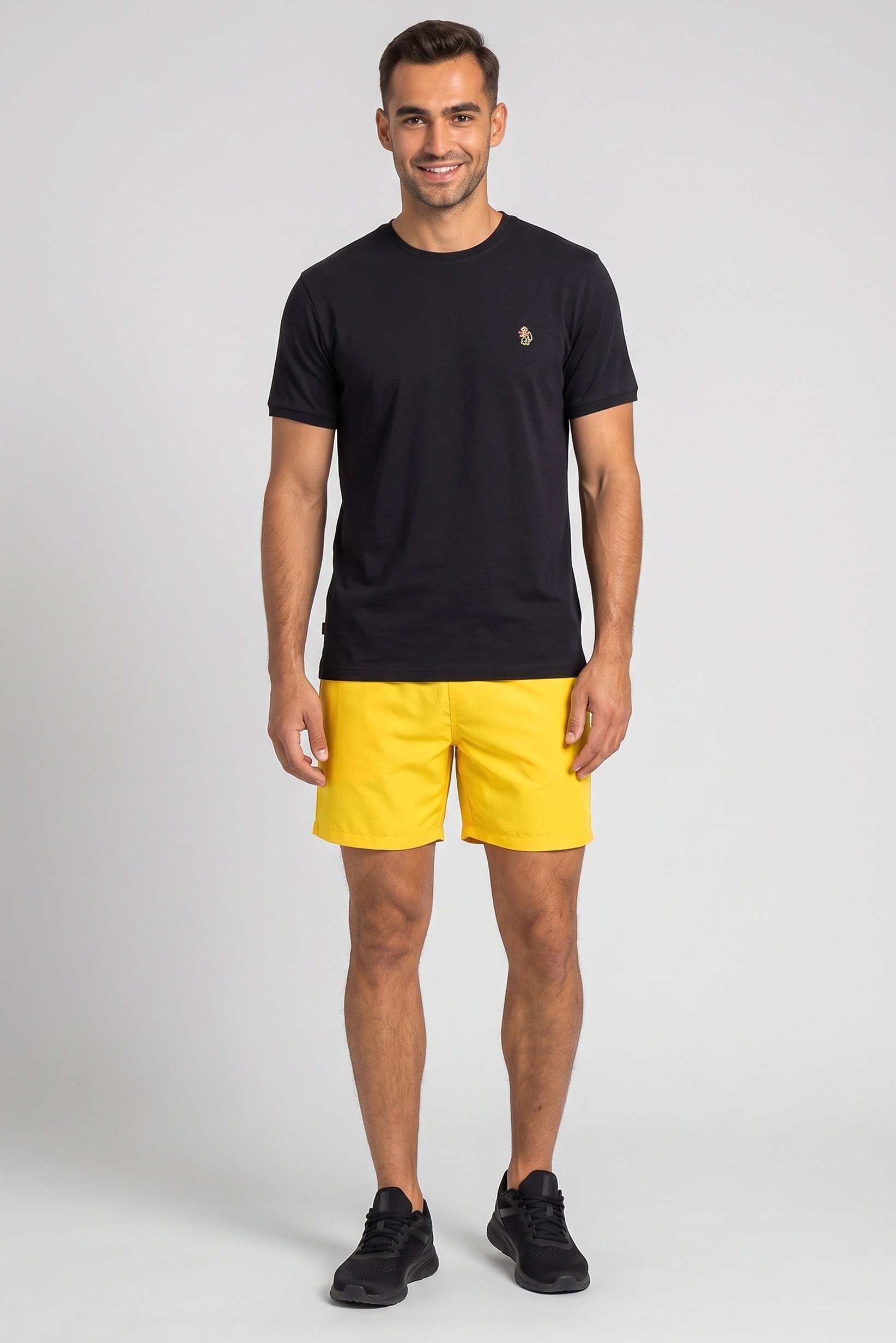 Men Sportswear Fit Short Sleeve Outdoor T-Shirt, Black