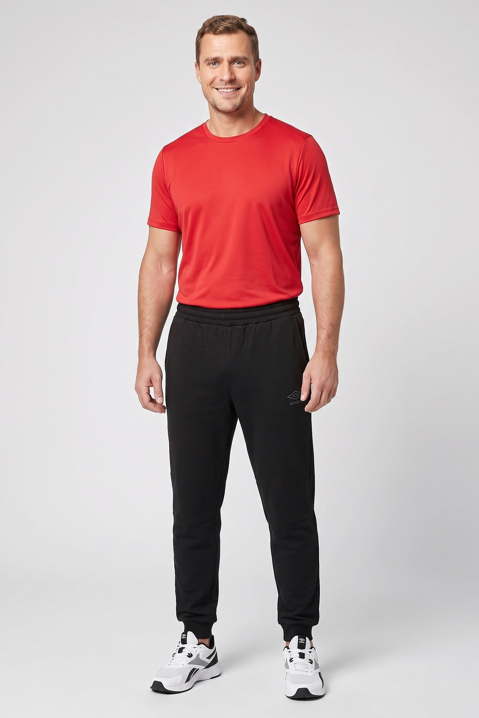 Men Sportswear Fit Drawstring Outdoor Sweatpants, Black