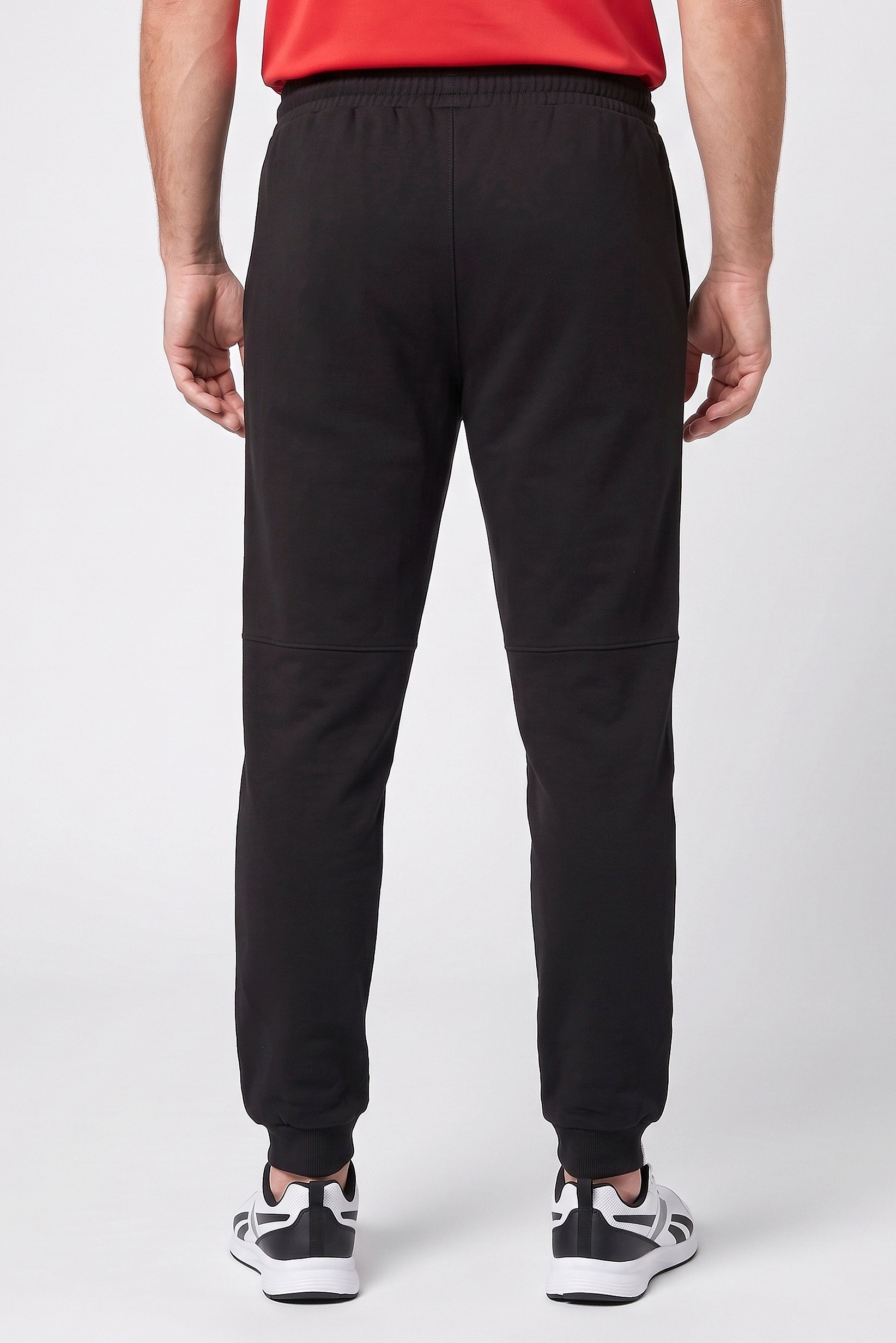 Men Sportswear Fit Drawstring Outdoor Sweatpants, Black