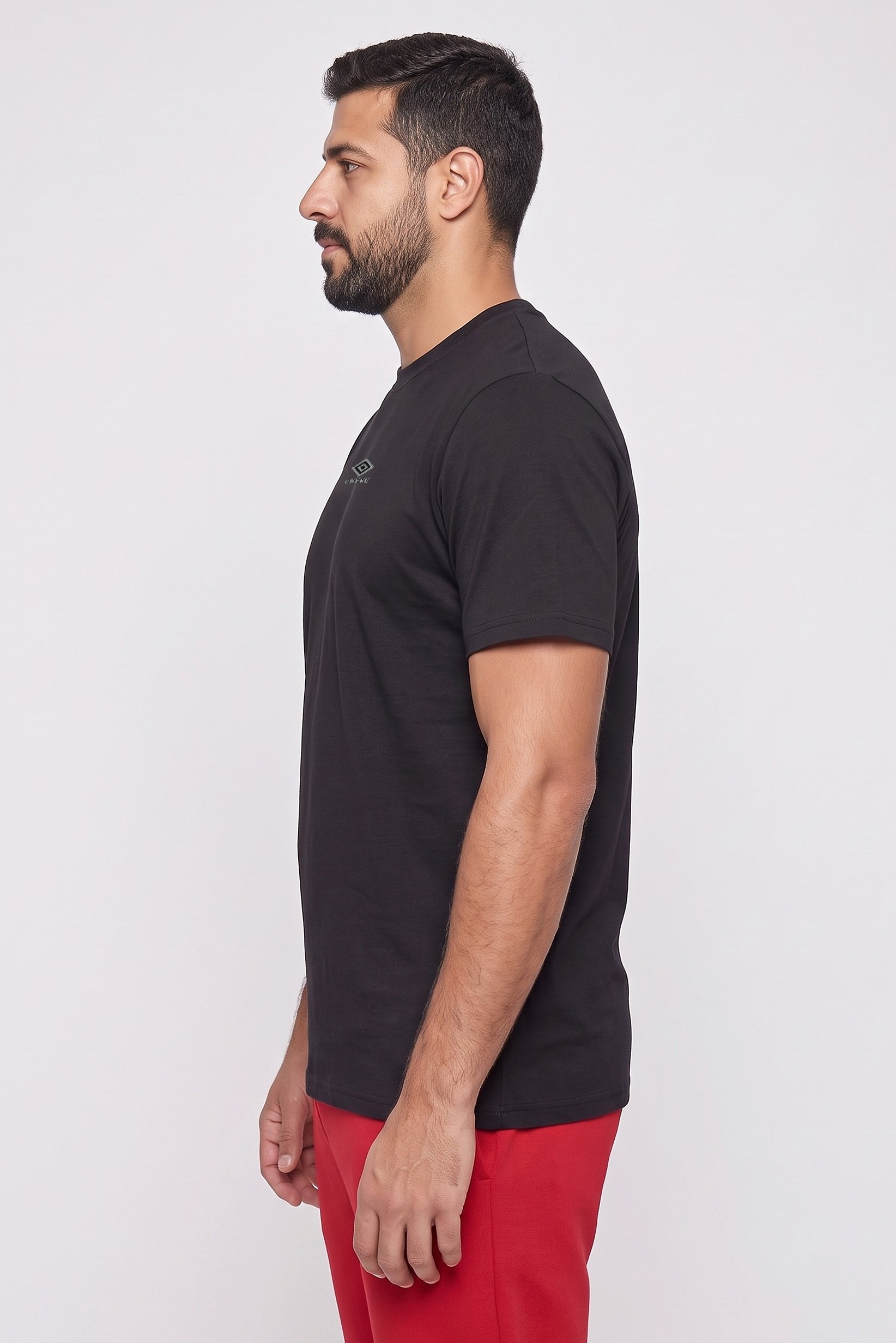 Men Sportswear Fit Short Sleeve Outdoor T-Shirt, Black