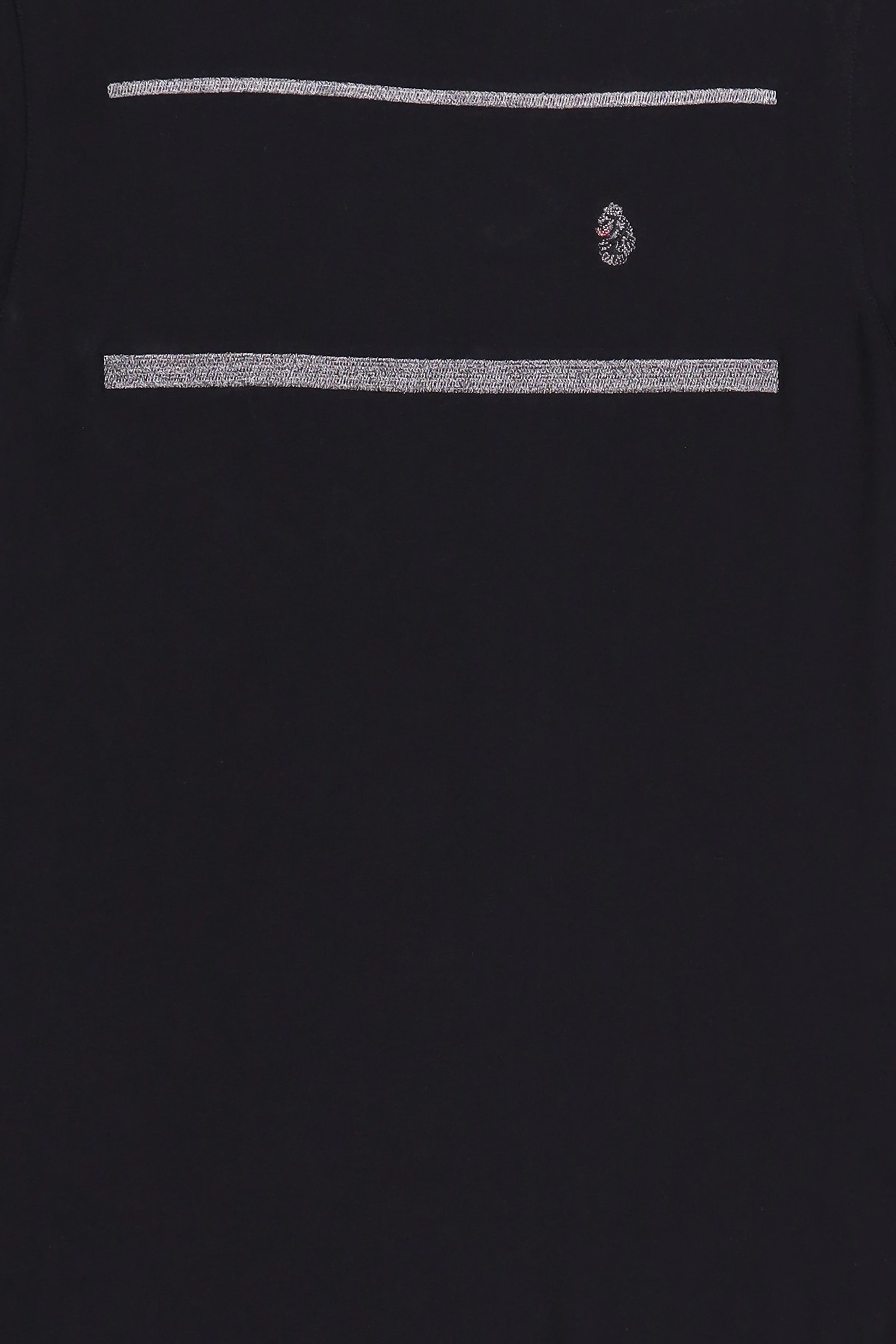 Men Crew Neck Short Sleeve Embroidered Logo T-Shirt, Black