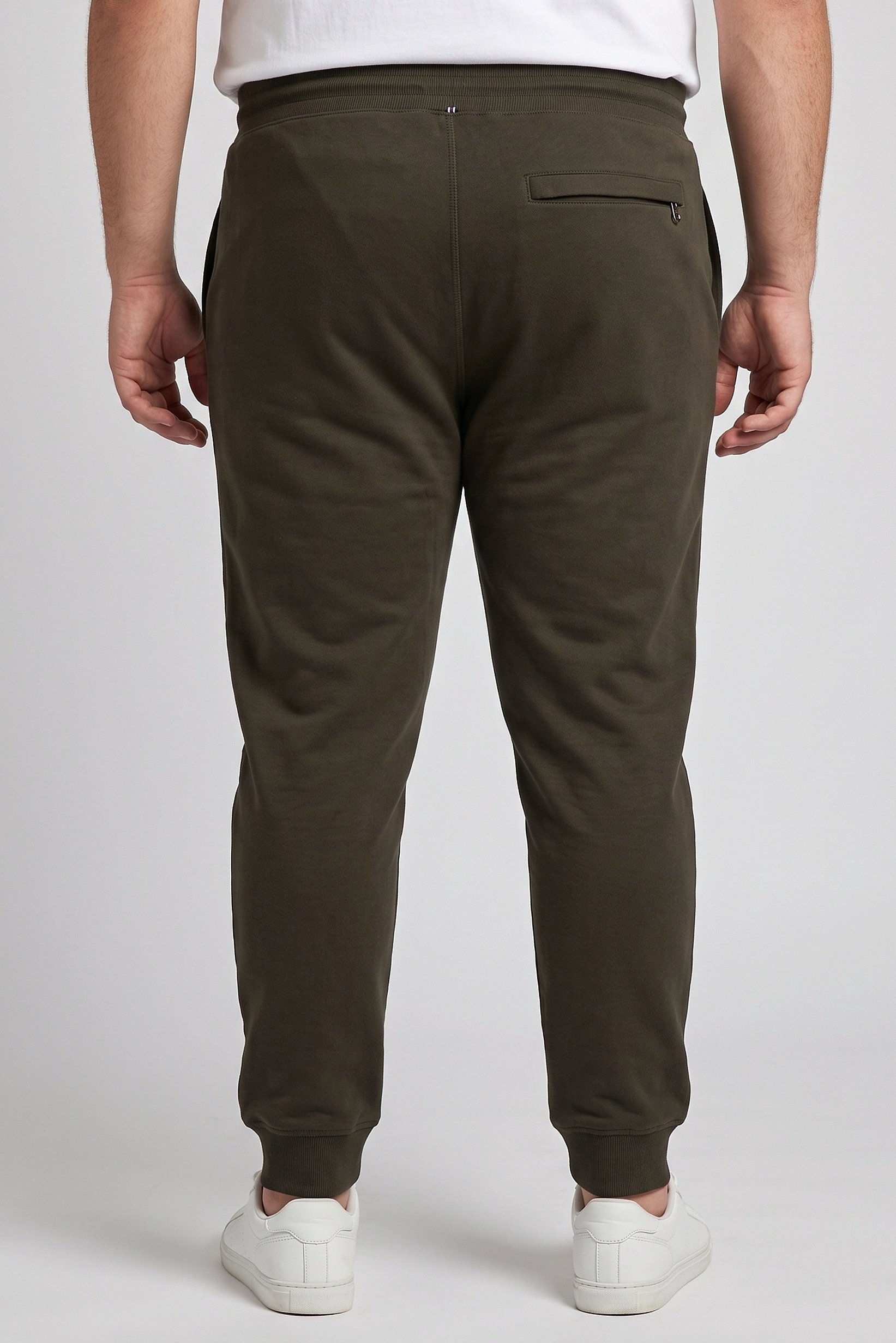 Men Regular Fit Embroidered Logo Jogger Pants, Dark Olive