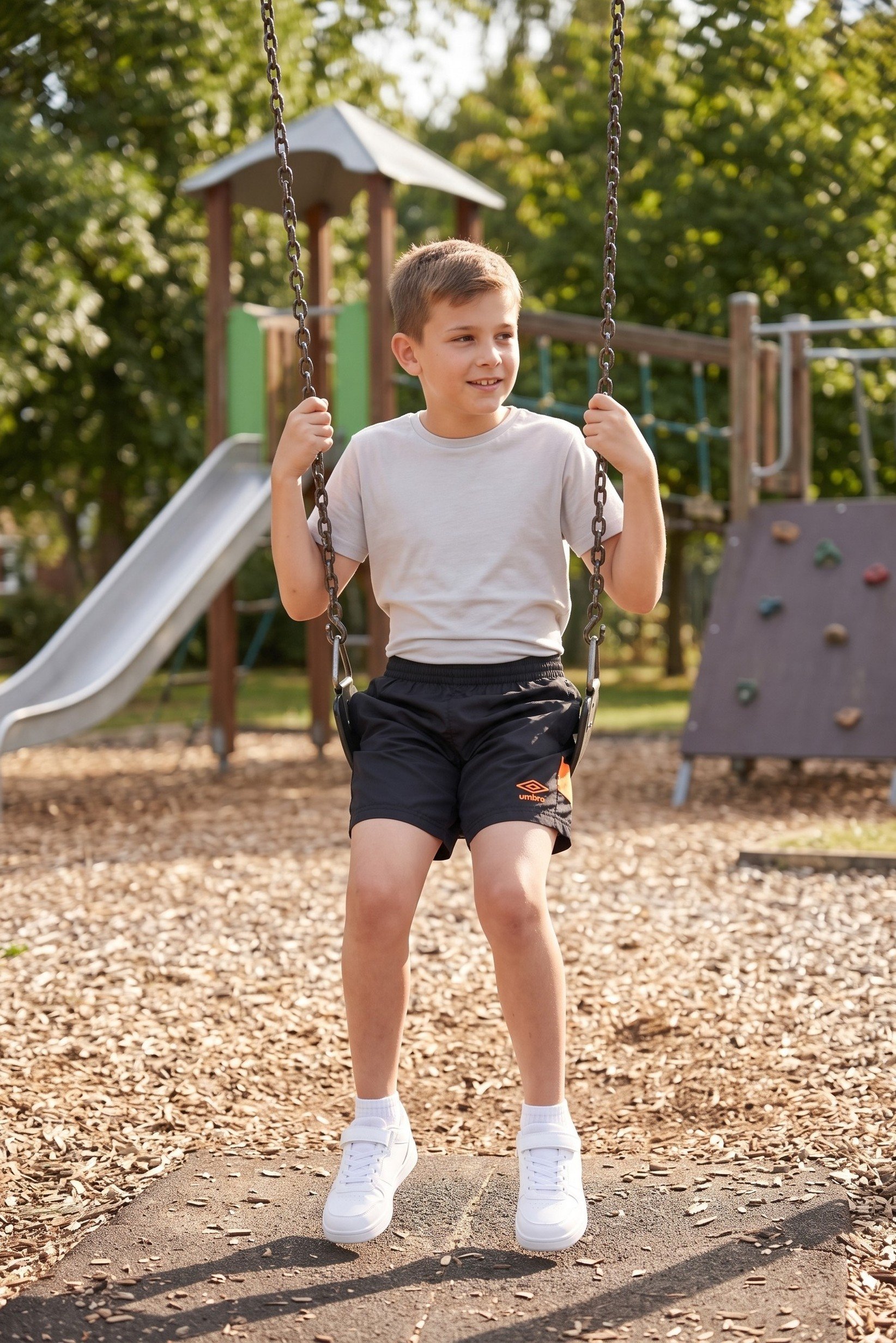 Kids Boy Sportswear Fit Training Shorts, Black