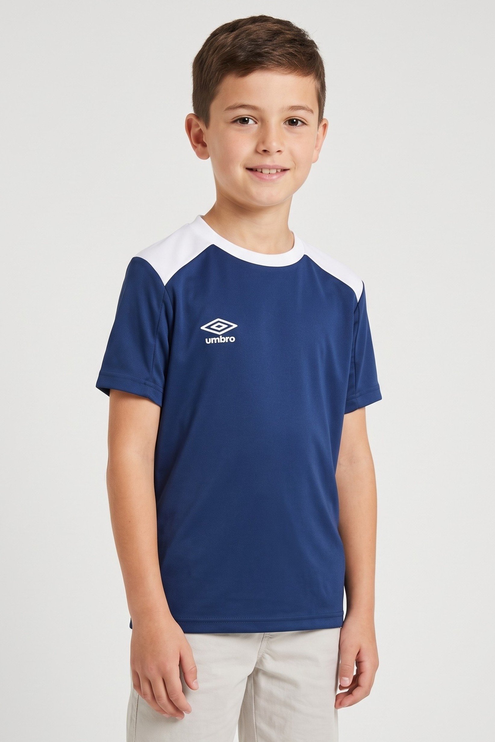 Kids Boy Sportswear Fit Short Sleeve Training Jersey, Navy