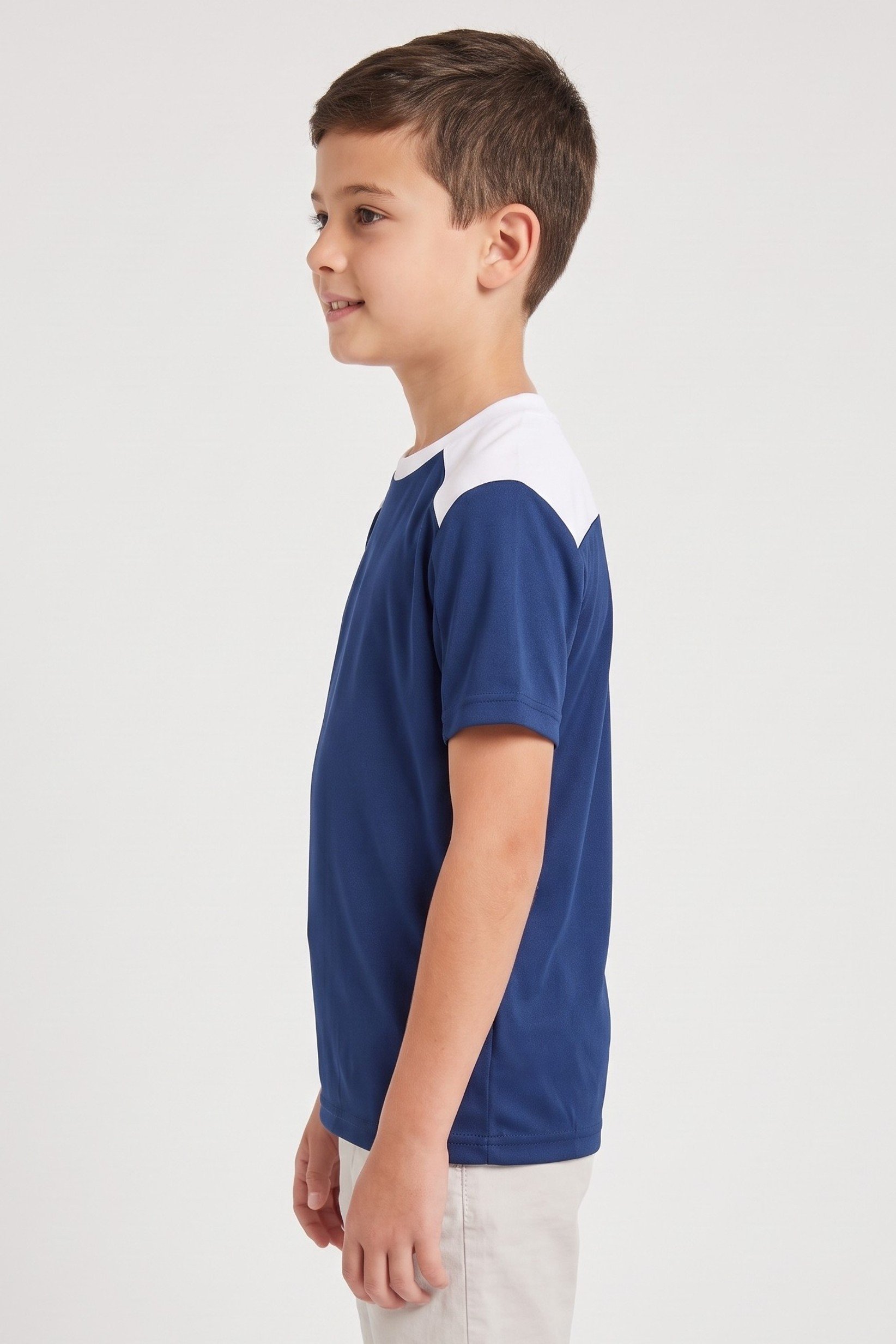 Kids Boy Sportswear Fit Short Sleeve Training Jersey, Navy