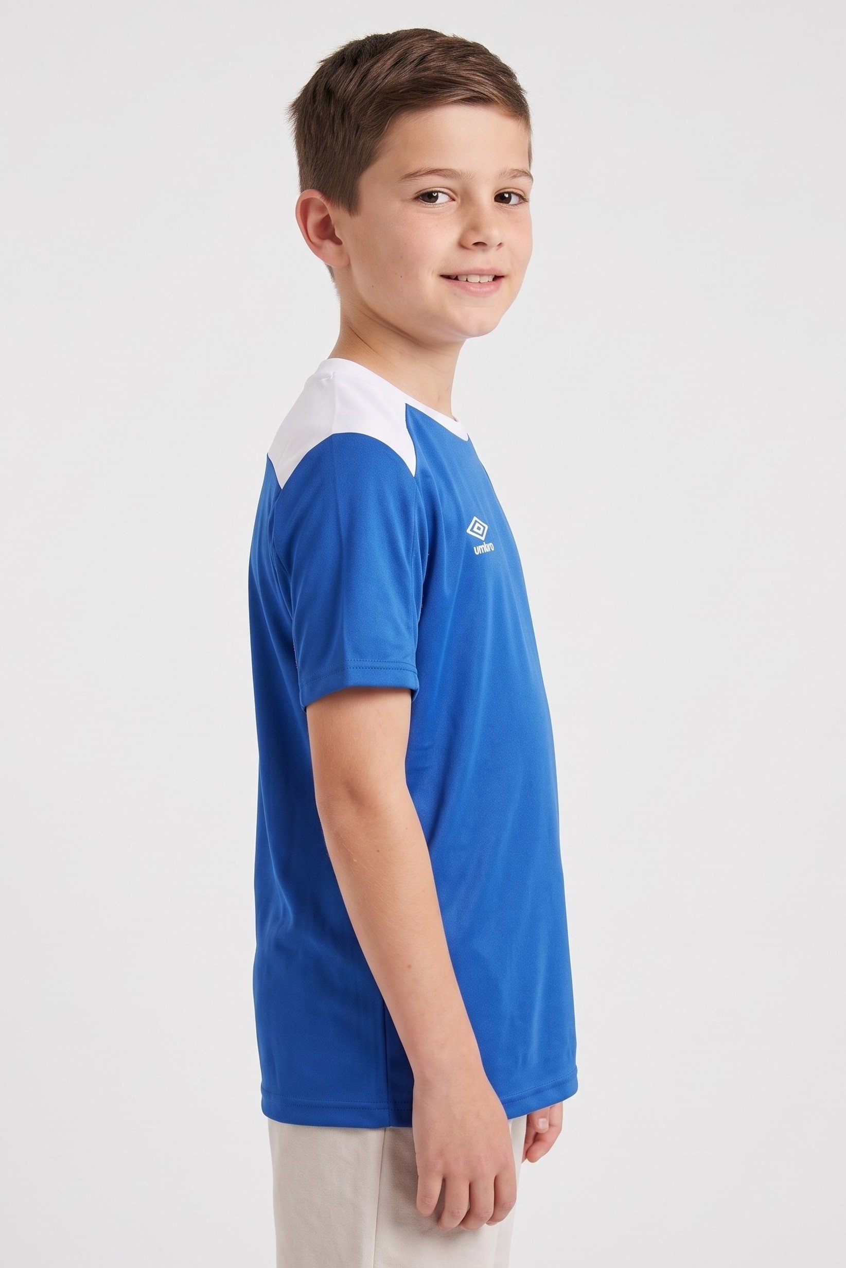 Kids Boy Sportswear Fit Short Sleeve Training Jersey, Royal Blue