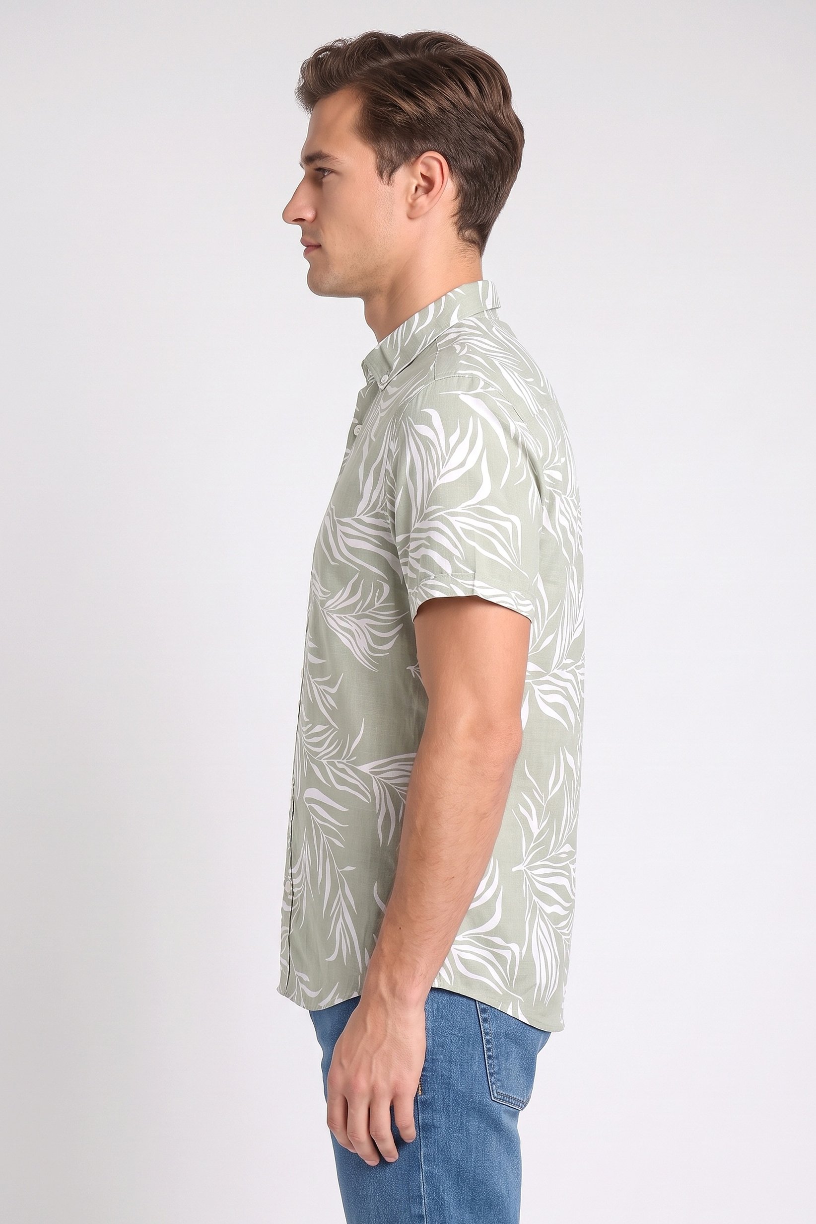 Men Regular Fit Allover Print Short Sleeve Casual Shirt, Multicolor