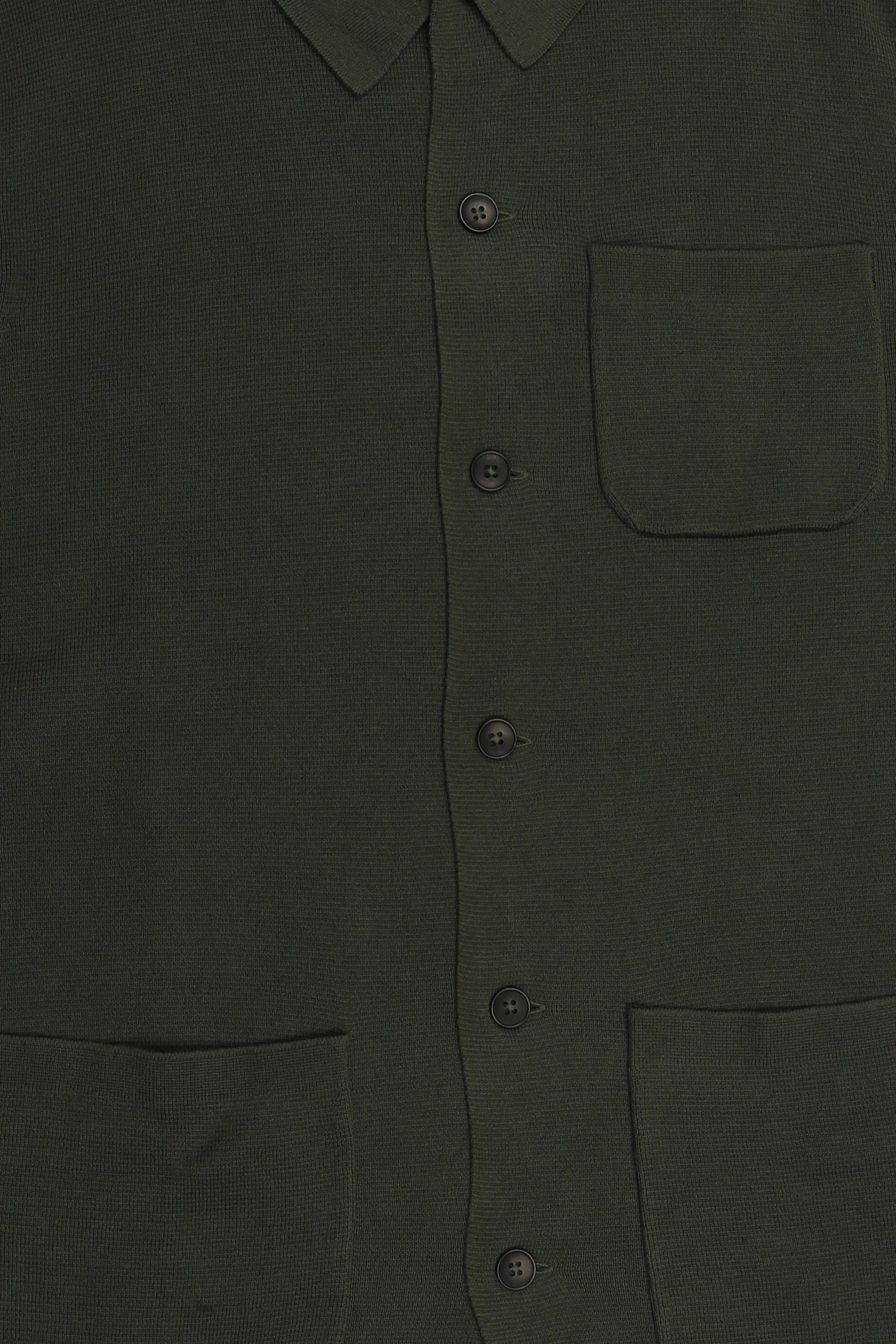 Men Spread Neck Knitted Cardigan, Green