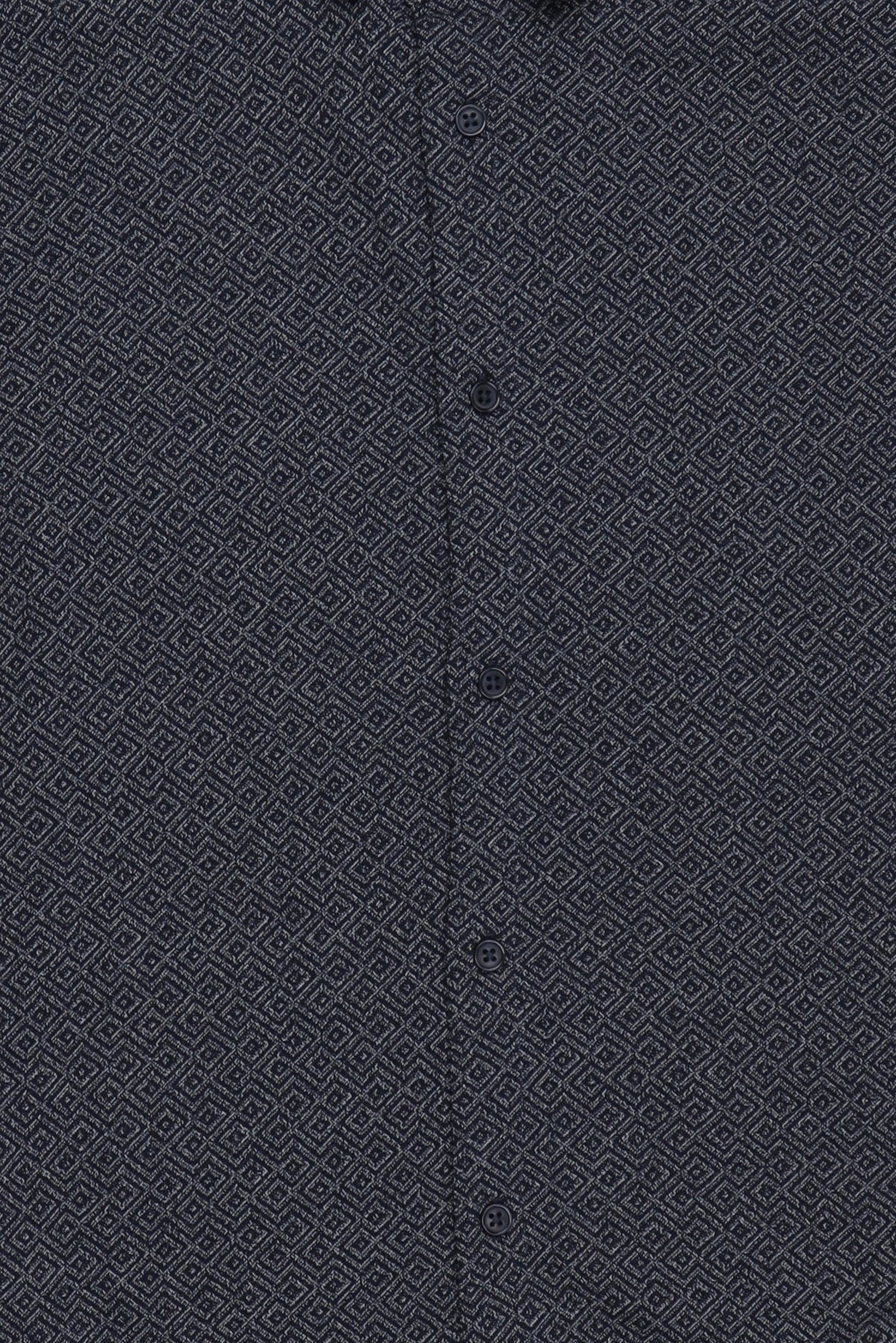 Men Regular Fit Jacquard Pattern Long Sleeve Casual Shirt, Multicolor