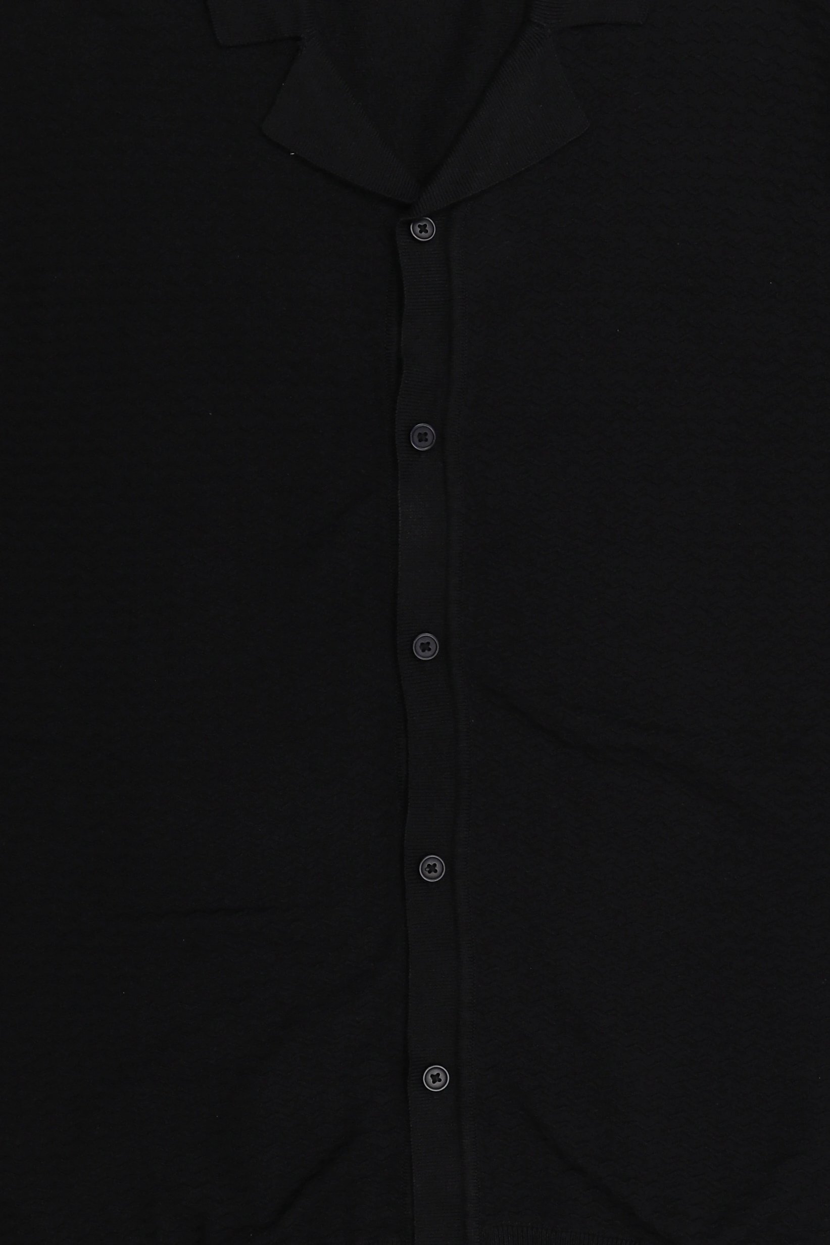 Men Spread Collar Short Sleeve Textured Polo Shirt, Navy