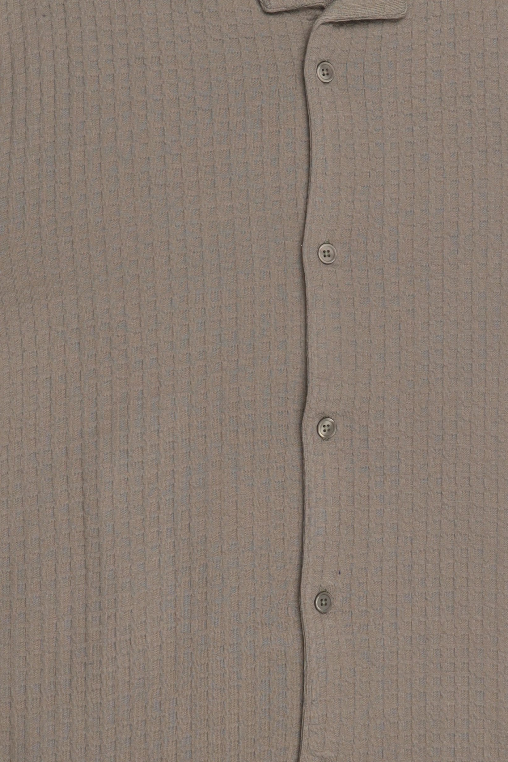 Men Regular Fit Textured Short Sleeve Casual Shirt, Olive