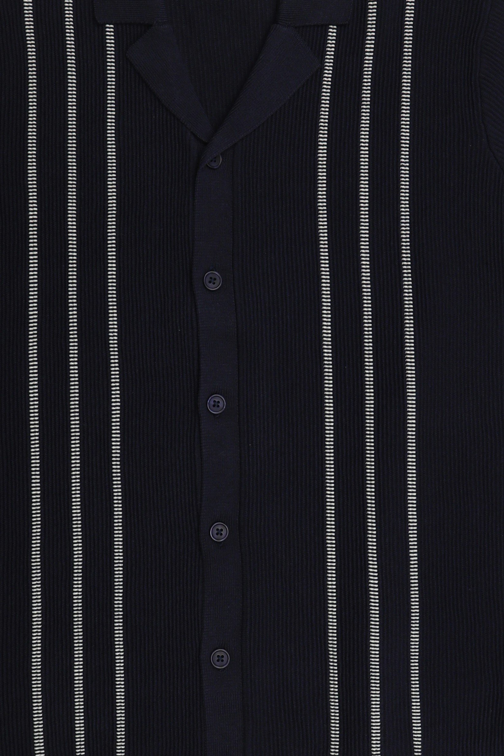 Men Regular Fit Short Sleeve Knitted Polo Shirt, Navy