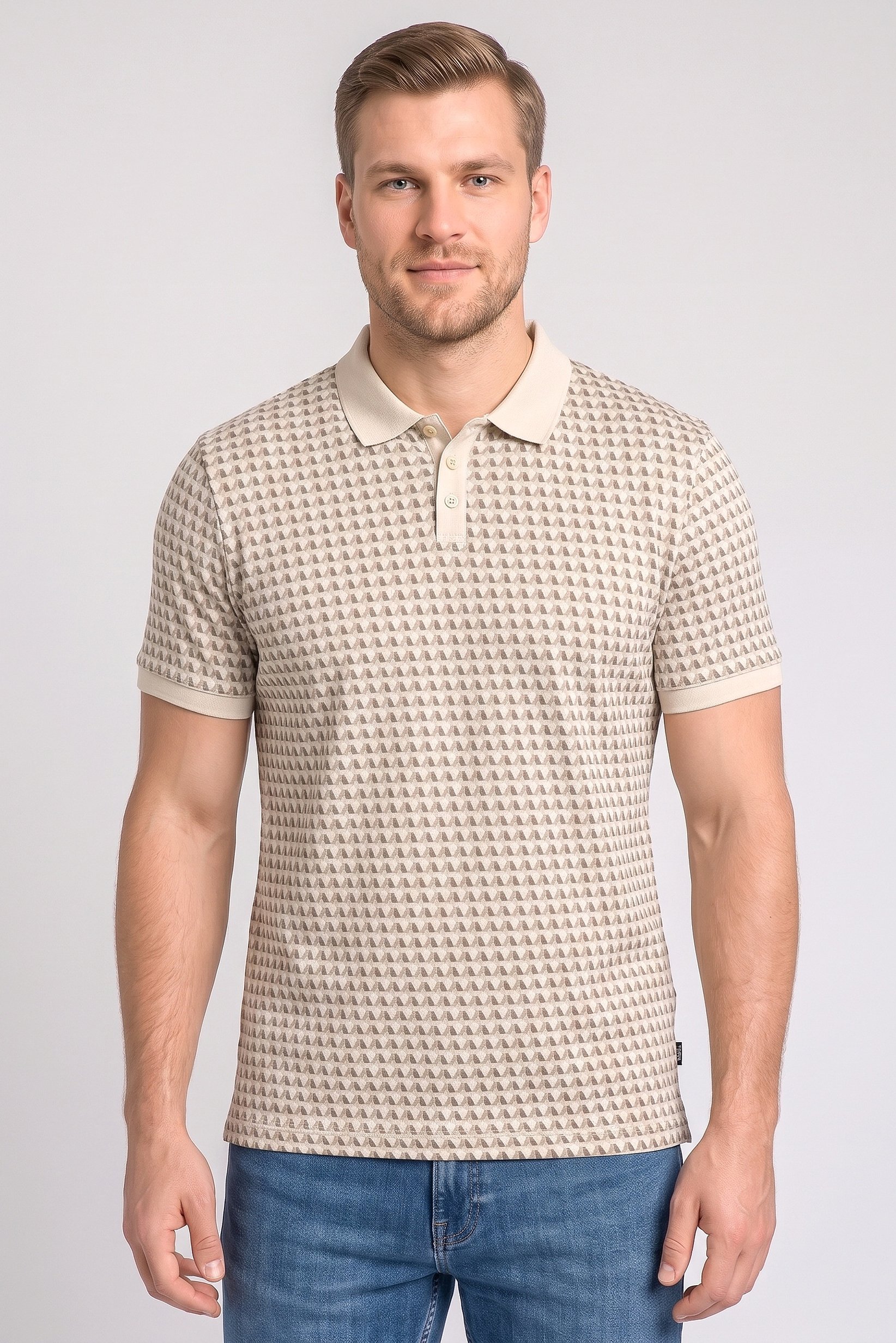 Men Regular Fit  Allover Print Short Sleeve Polo Shirt,  Multicolor