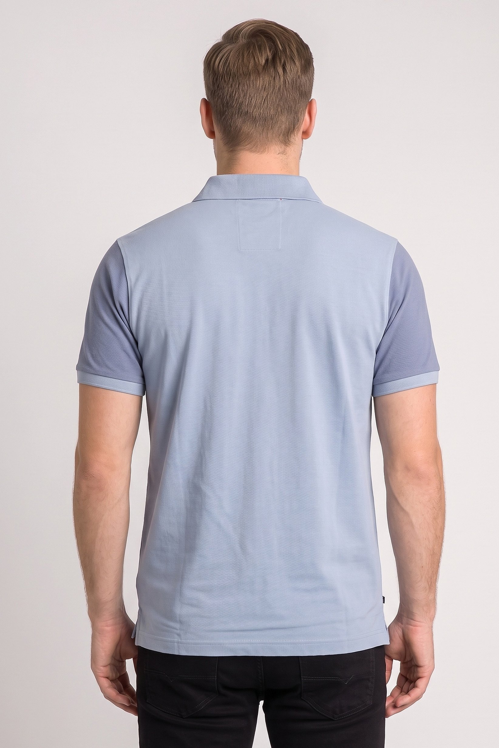 Men Sportswear Fit Short Sleeve Outdoor Polo Shirt, Sky Blue