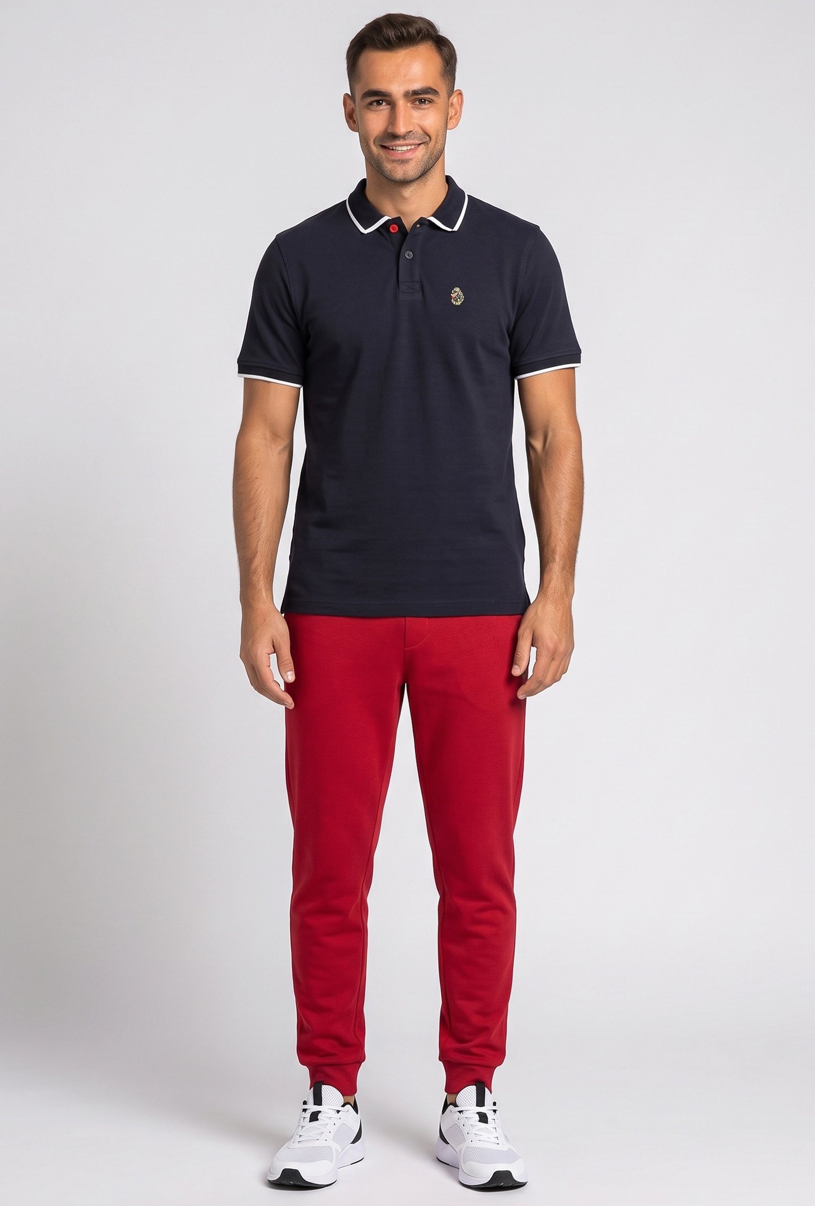 Men Sportswear Fit Short Sleeve Outdoor Polo Shirt, Dark Navy