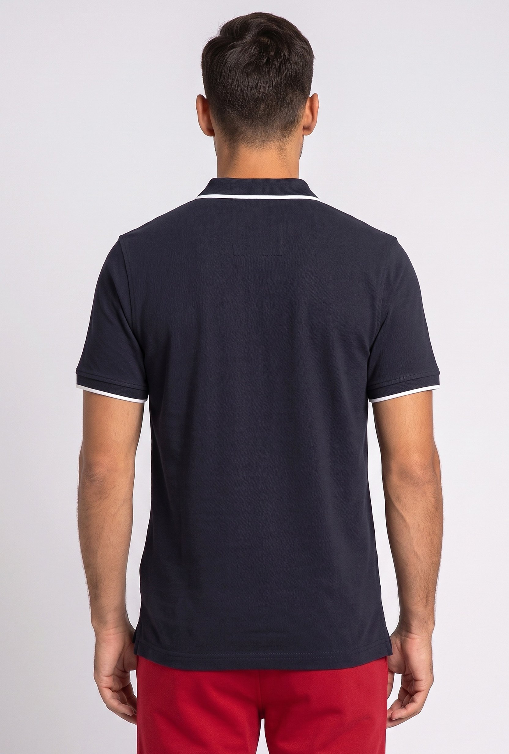Men Sportswear Fit Short Sleeve Outdoor Polo Shirt, Dark Navy