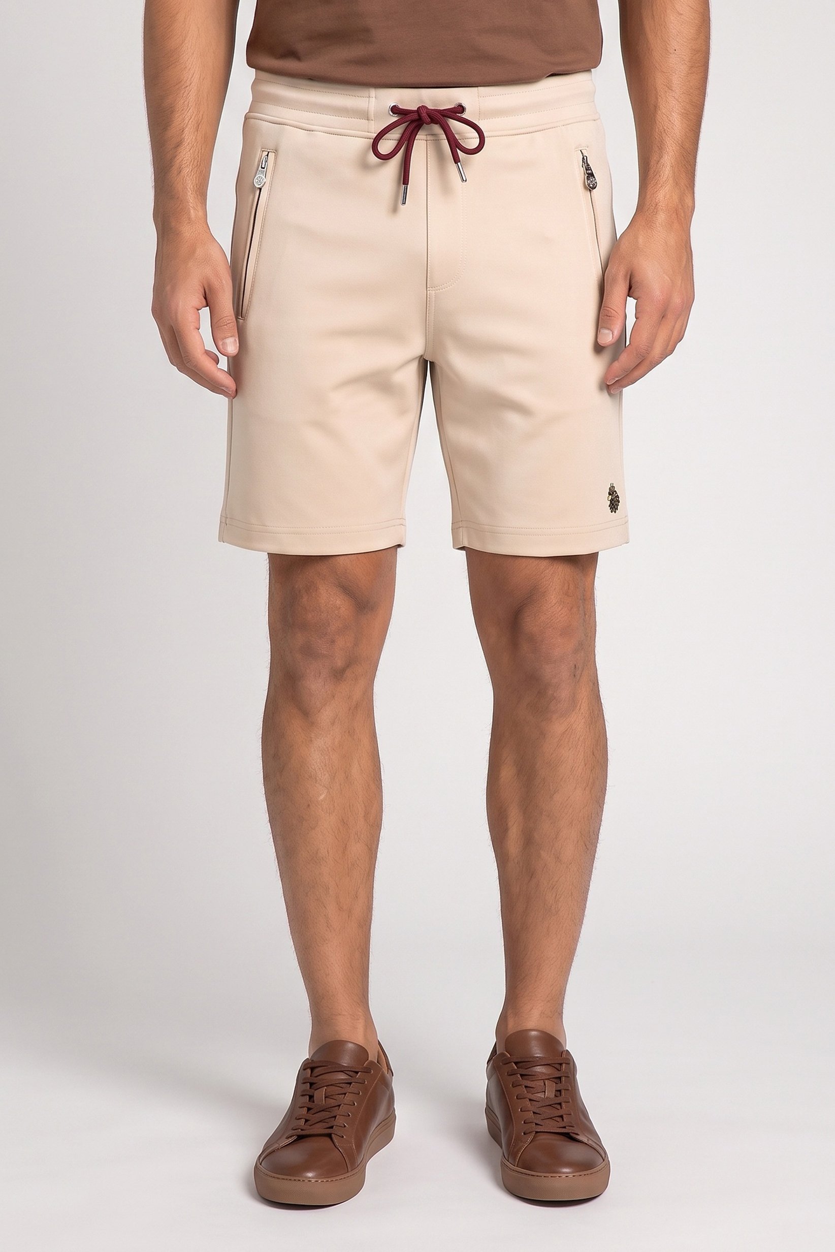 Men Sportswear Fit Outdoor Shorts, Beige