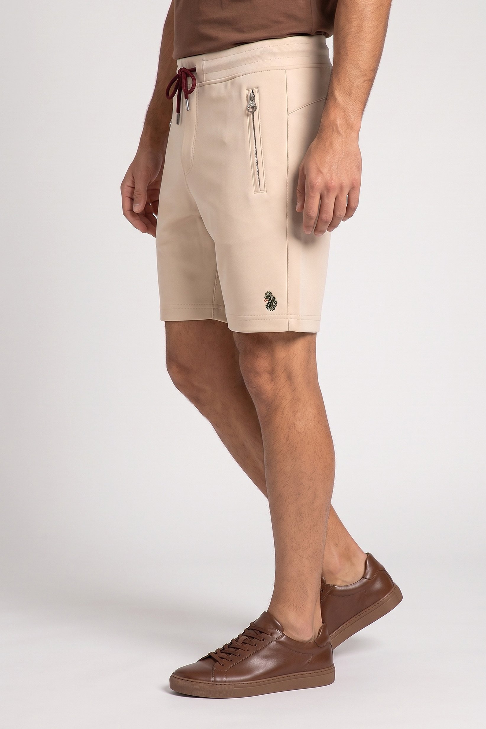 Men Sportswear Fit Outdoor Shorts, Beige