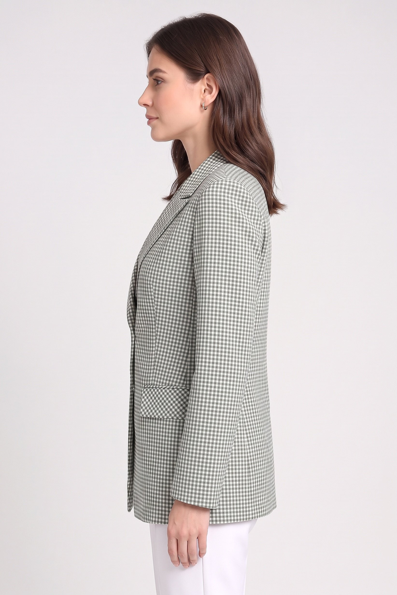 Women Regular Fit Micro Checkered Casual Blazer, Multicolor