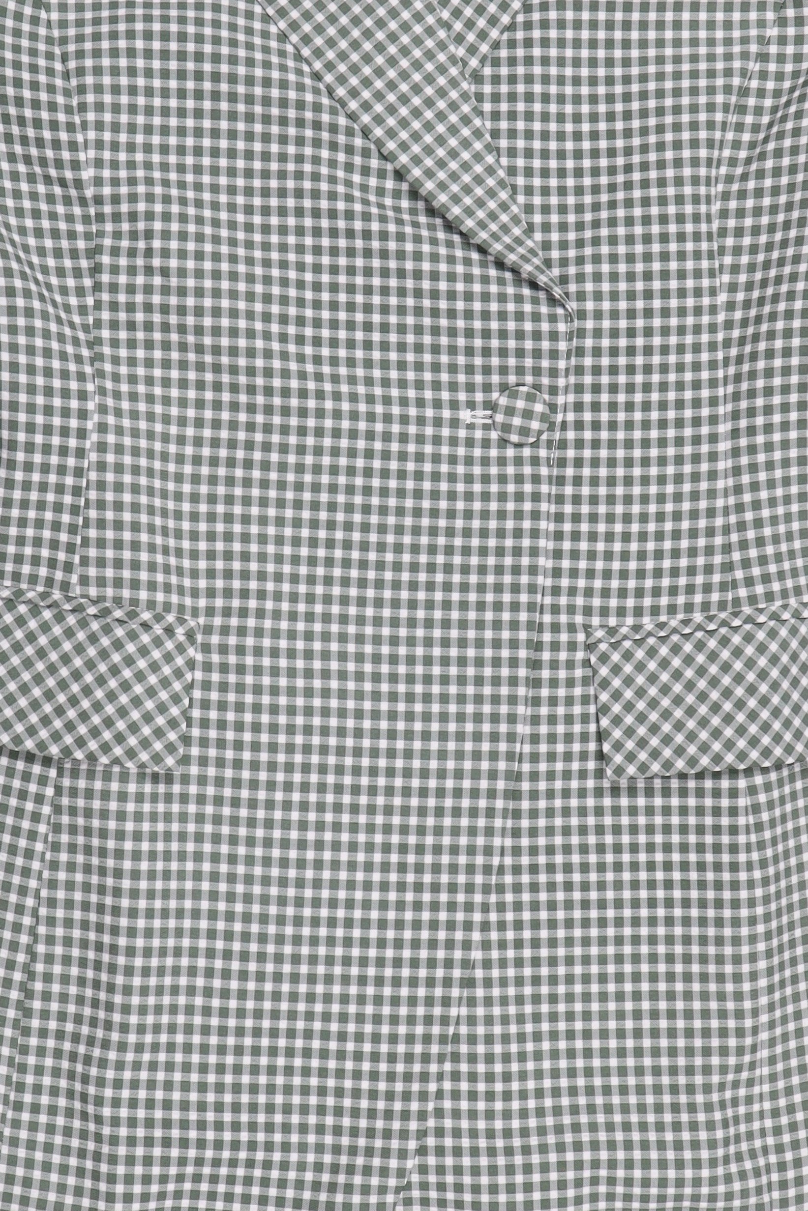 Women Regular Fit Micro Checkered Casual Blazer, Multicolor
