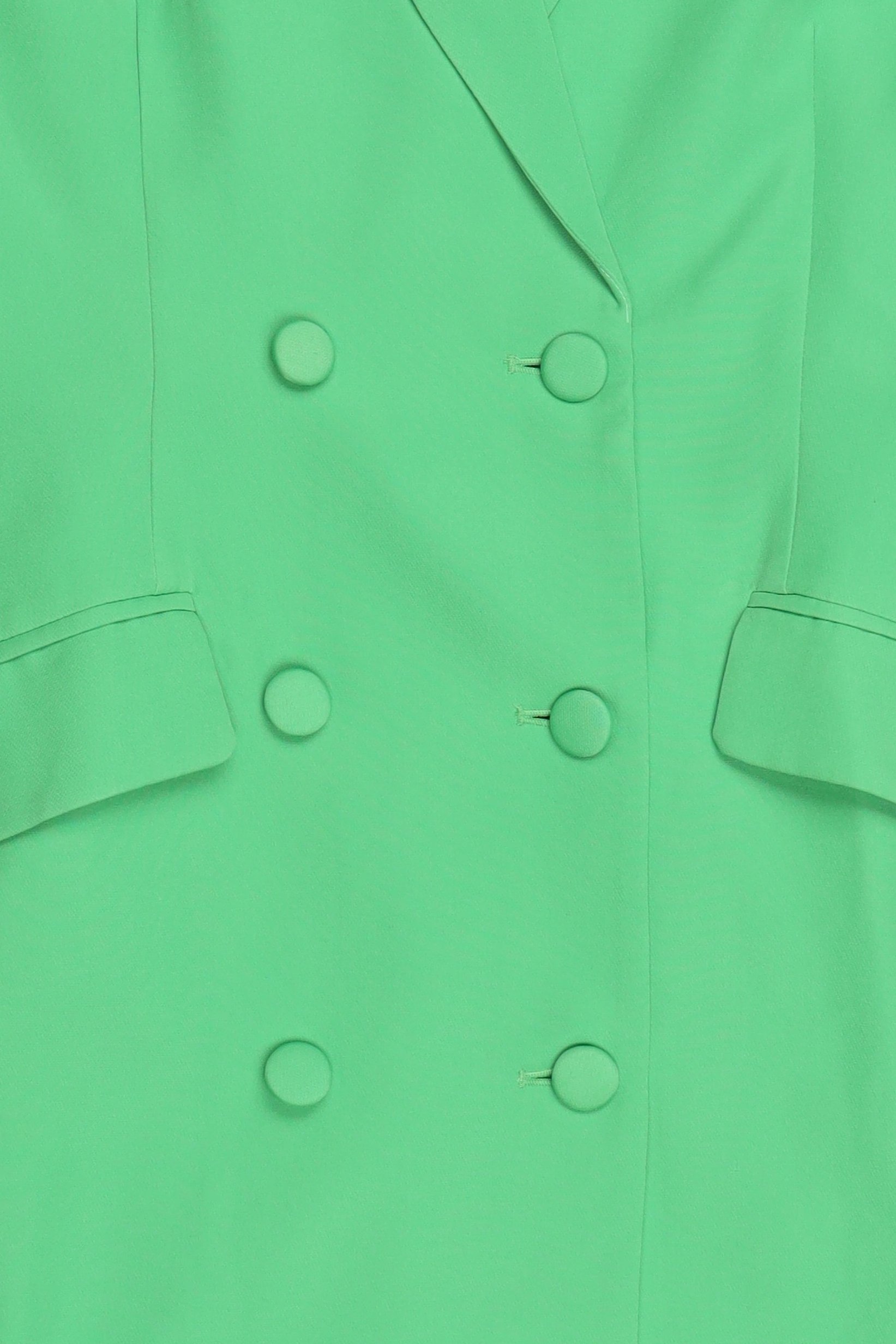 Women Solid Blazer Dress, Green