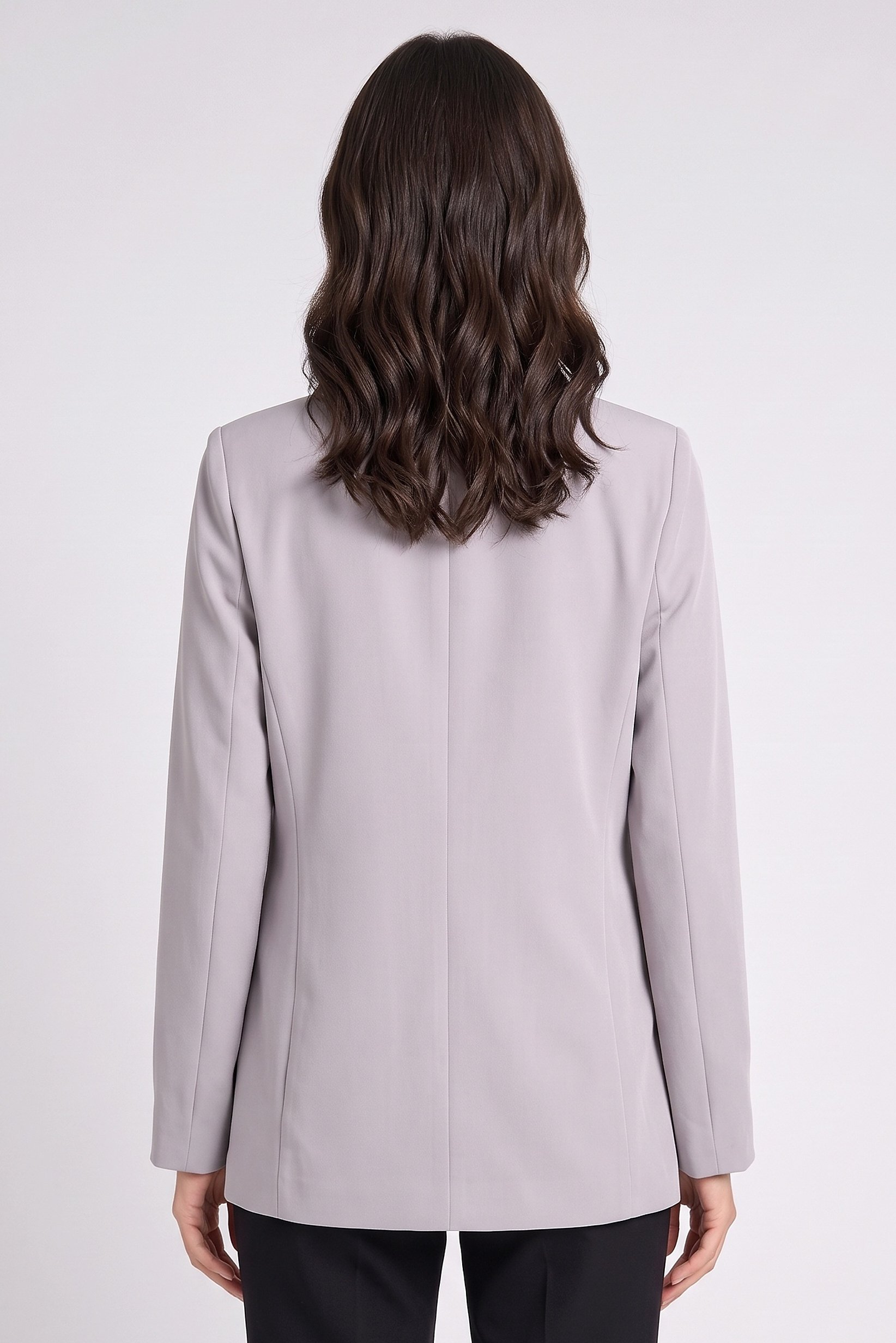 Women Regular Fit Textured Casual Blazer, Grey