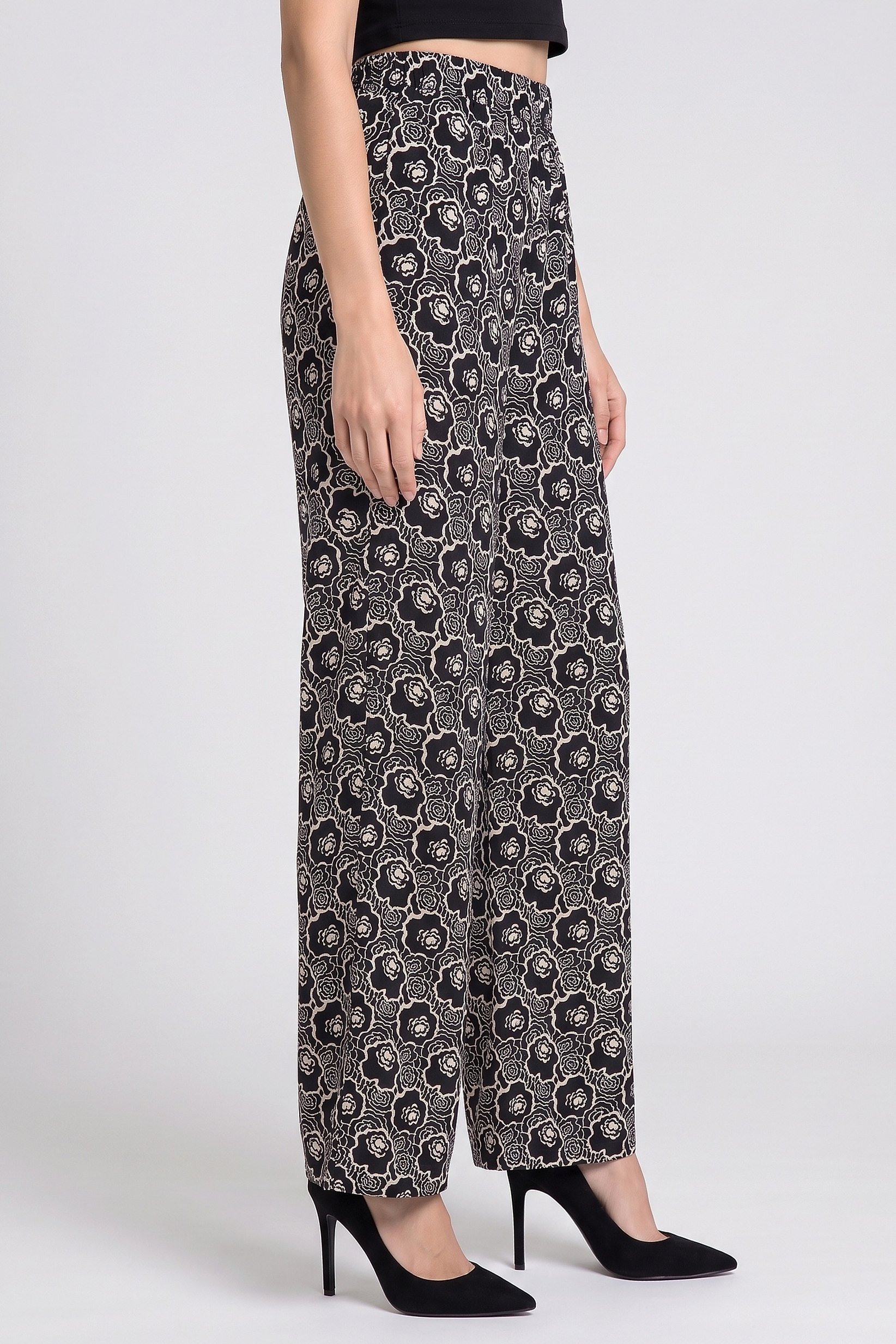 Women Regular Fit Floral Print Wide Leg Pants, Multicolor