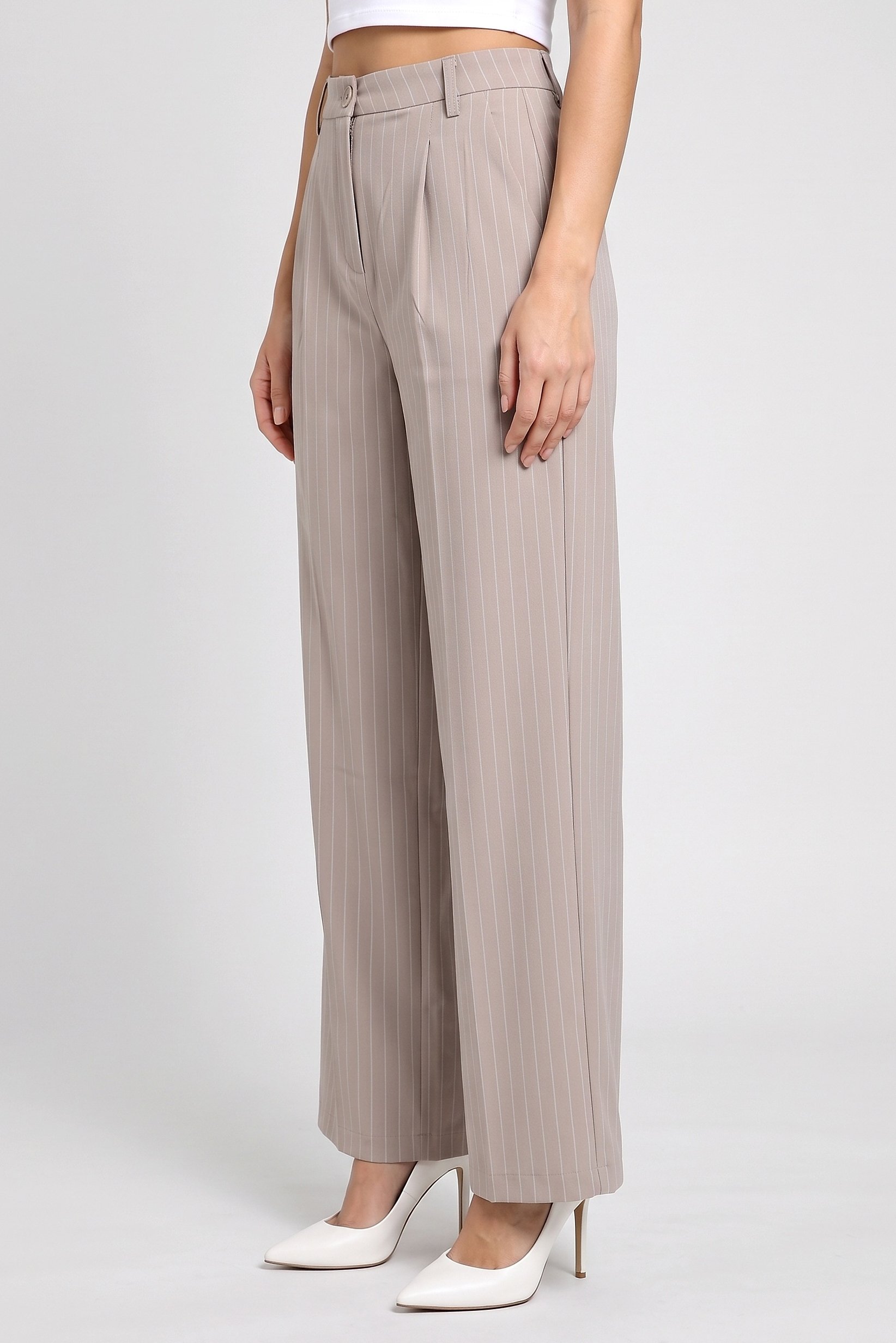 Women Regular Fit Stripe Wide Leg Pants, Multicolor