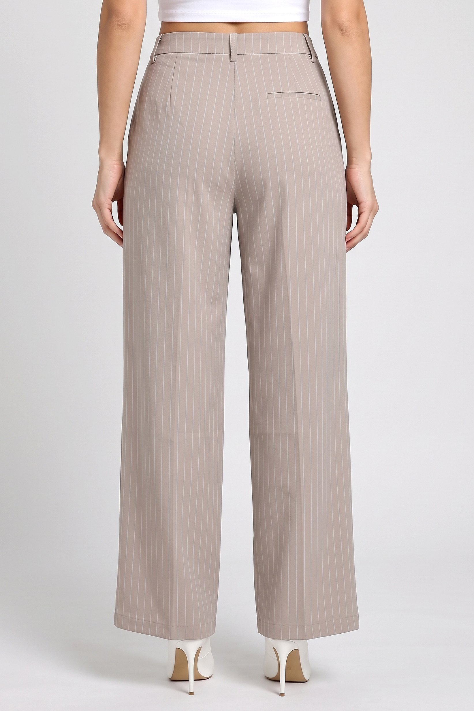 Women Regular Fit Stripe Wide Leg Pants, Multicolor