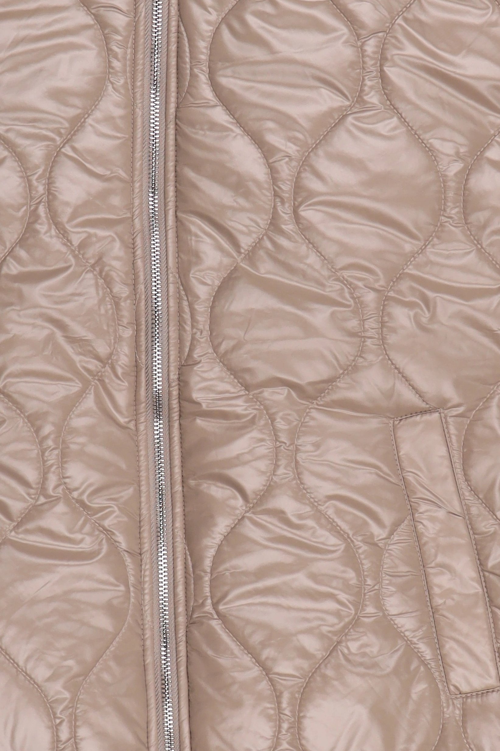 Women Quilted Puffer Jacket, Beige