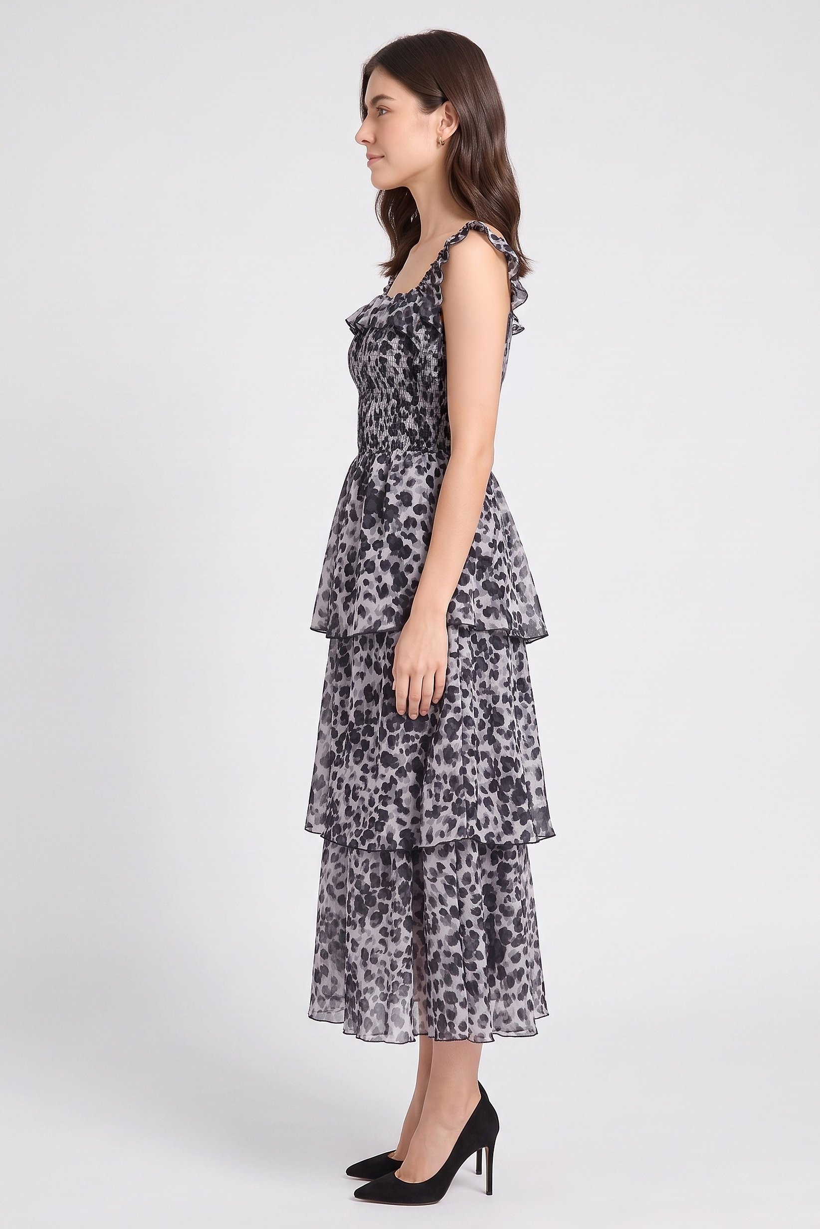 Women Animal Print Maxi Dress, Multicolor