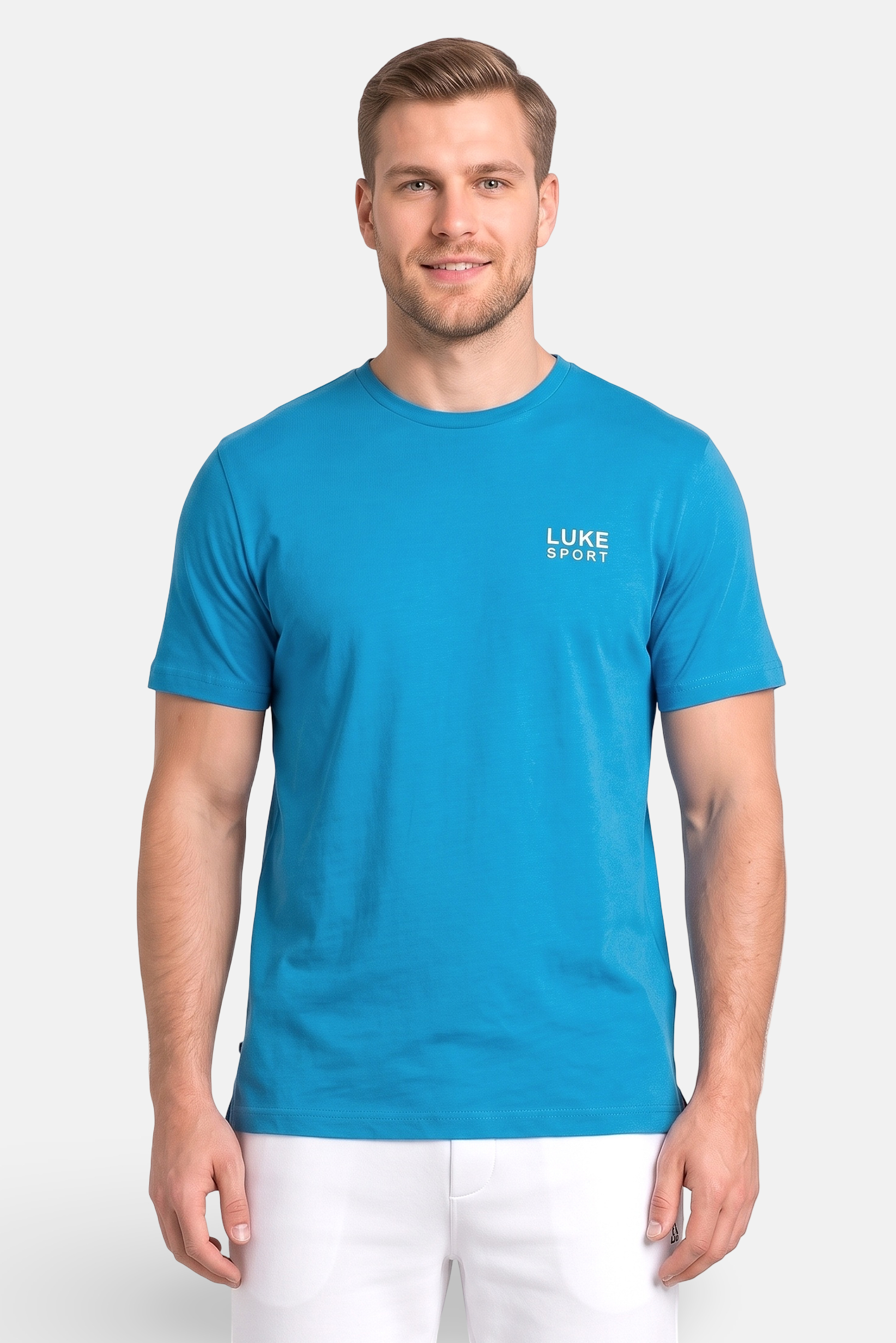 Men Sportswear Fit Short Sleeve Outdoor T-shirt, Blue